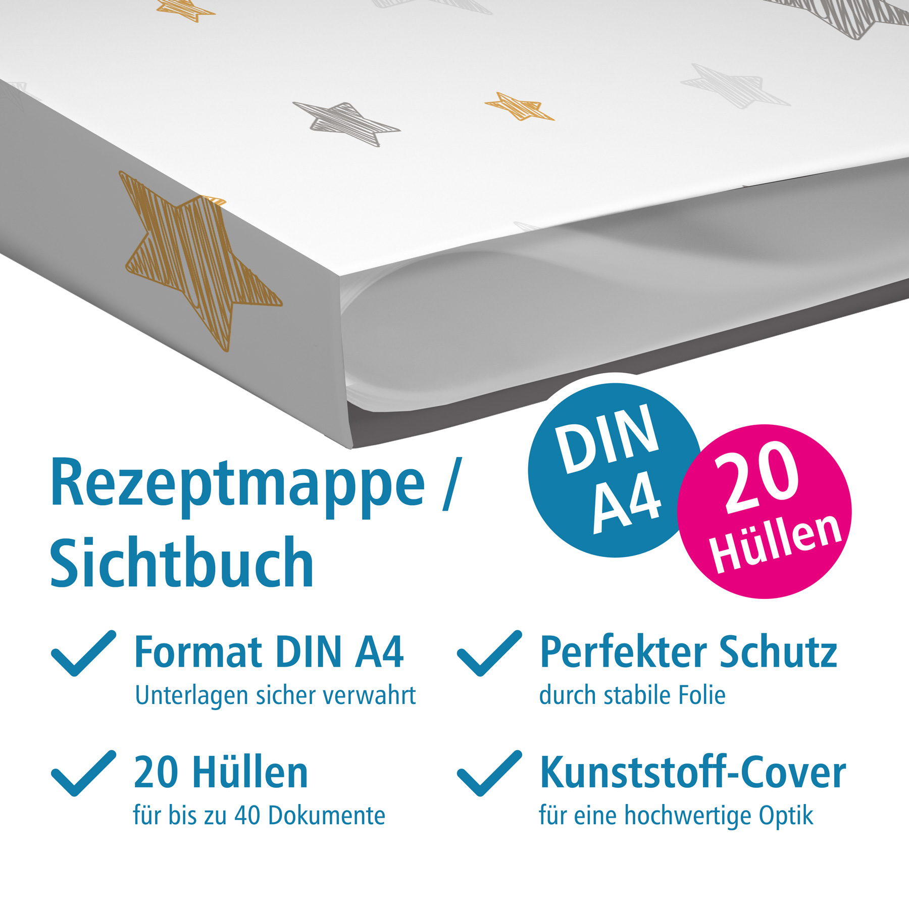 itenga Sichtbuchmappe f�r Rezepte Motiv Sternek�che - Re...