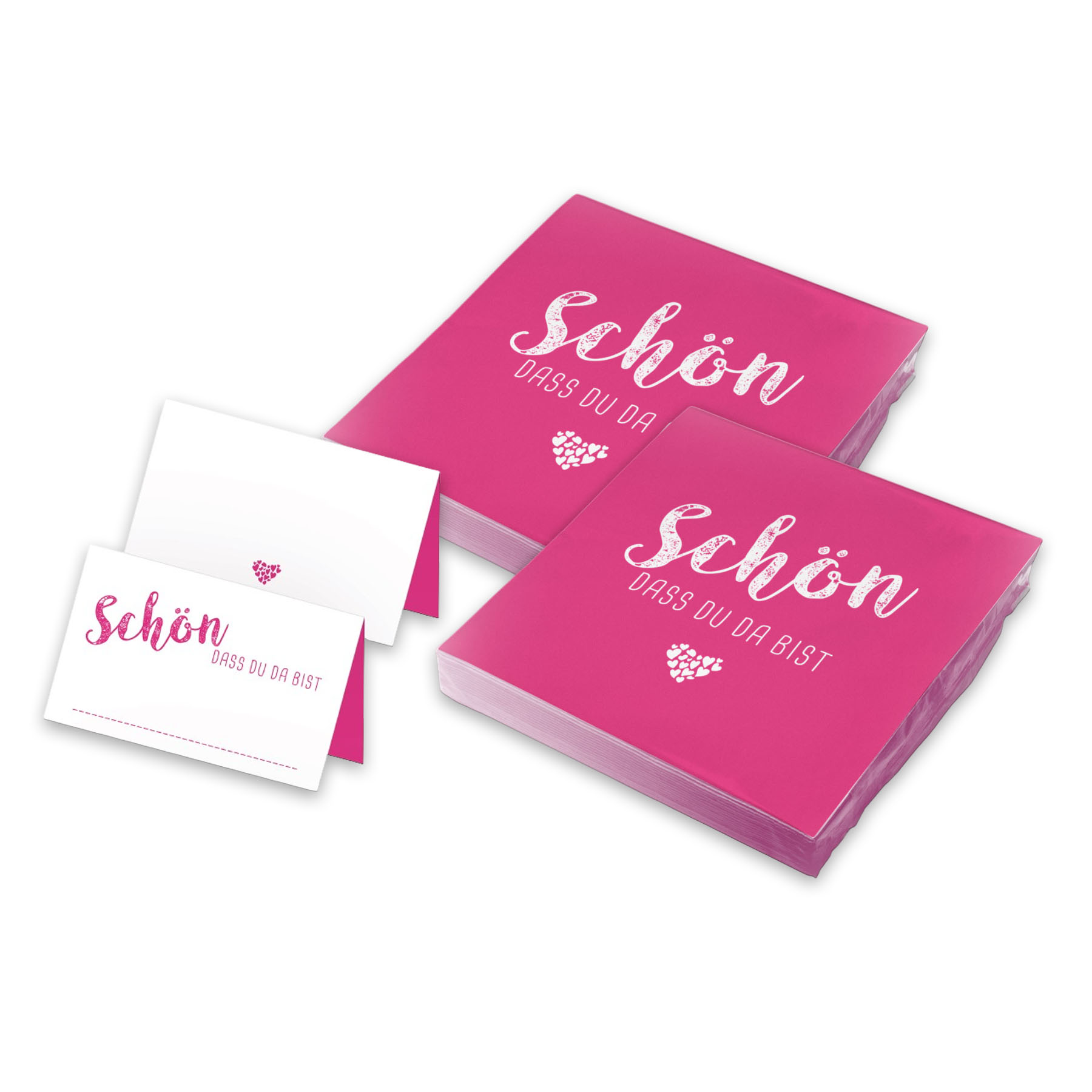 itenga 40x Servietten mit 48x Tischkarten Set - Sch�n da...