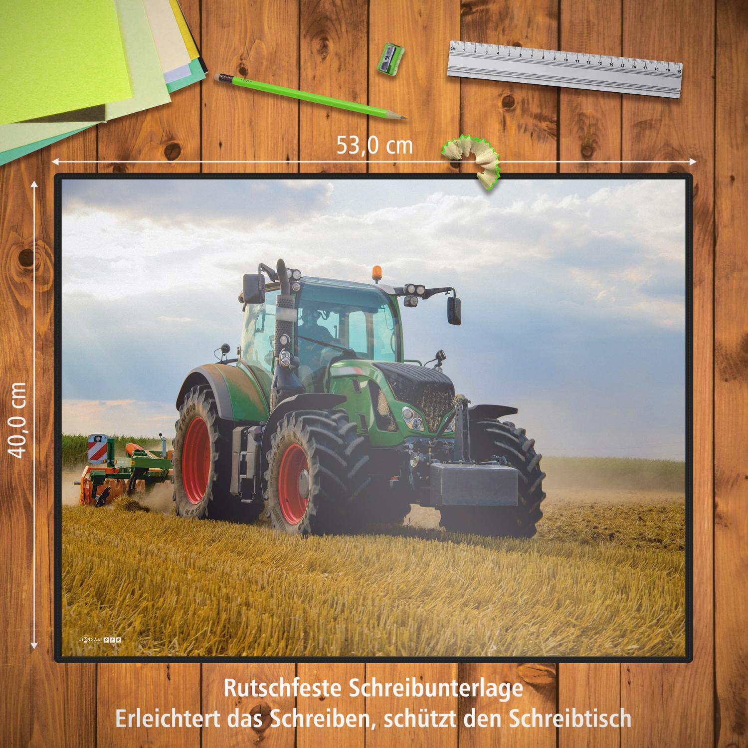 itenga Schreibunterlage V2 mit Stiftek�cher Motiv TRAKTO...