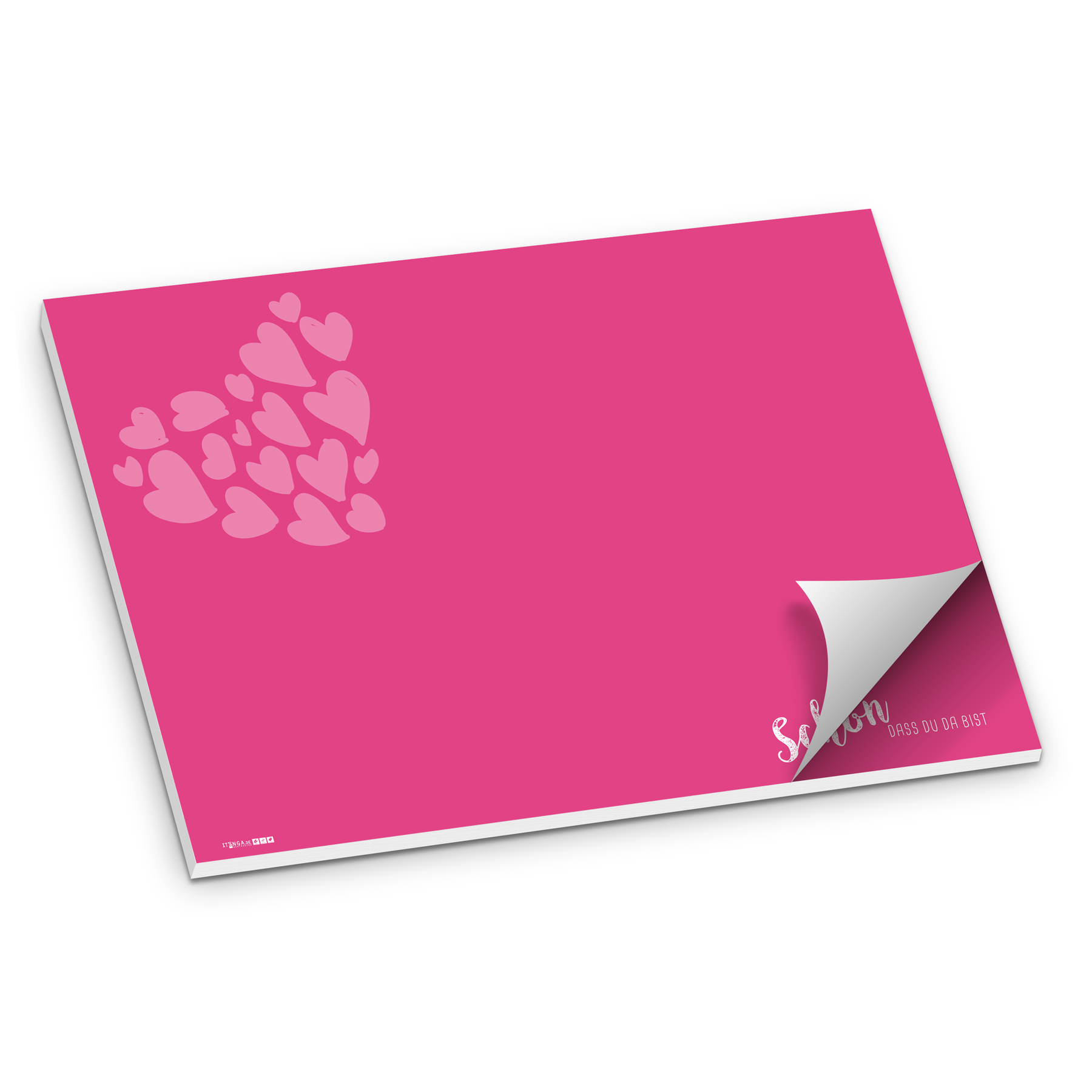 itenga Platzset Tischset "Sch�n dass du da bist" PINK DI...