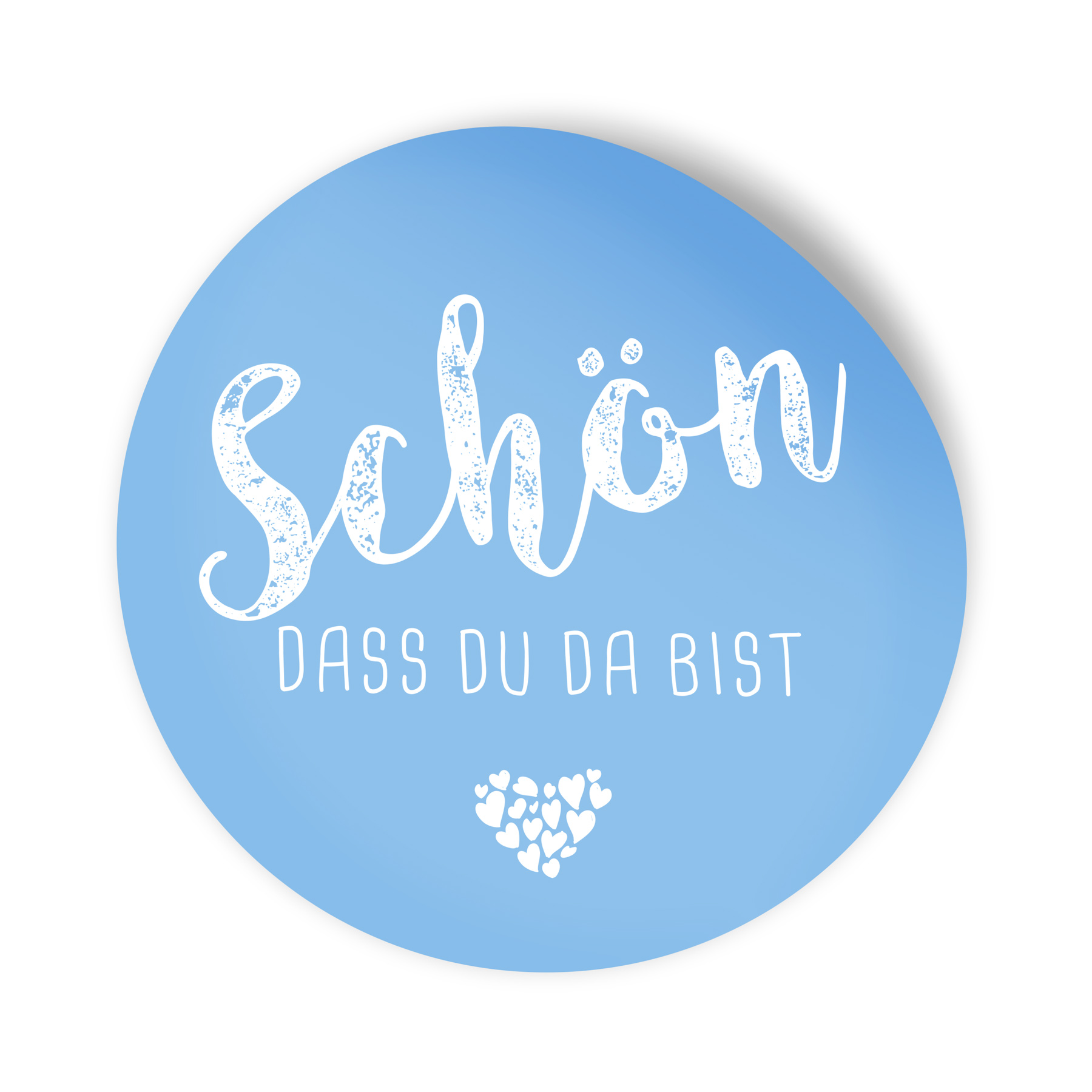 itenga 24x Sticker Aufkleber "Sch�n dass du da bist" hel...