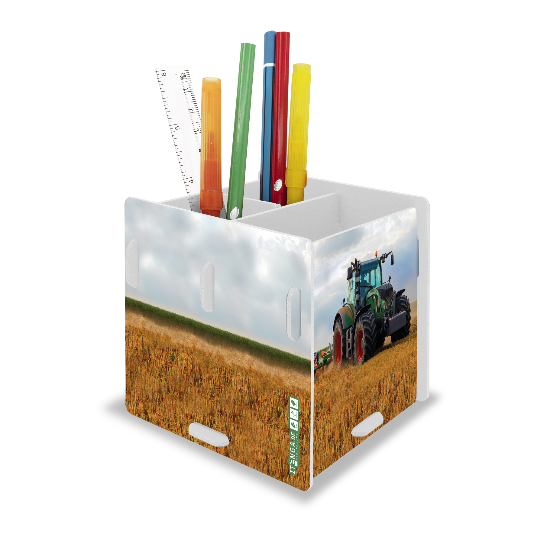 itenga Stiftek�cher "Traktor auf dem Feld" steckbar aus ...
