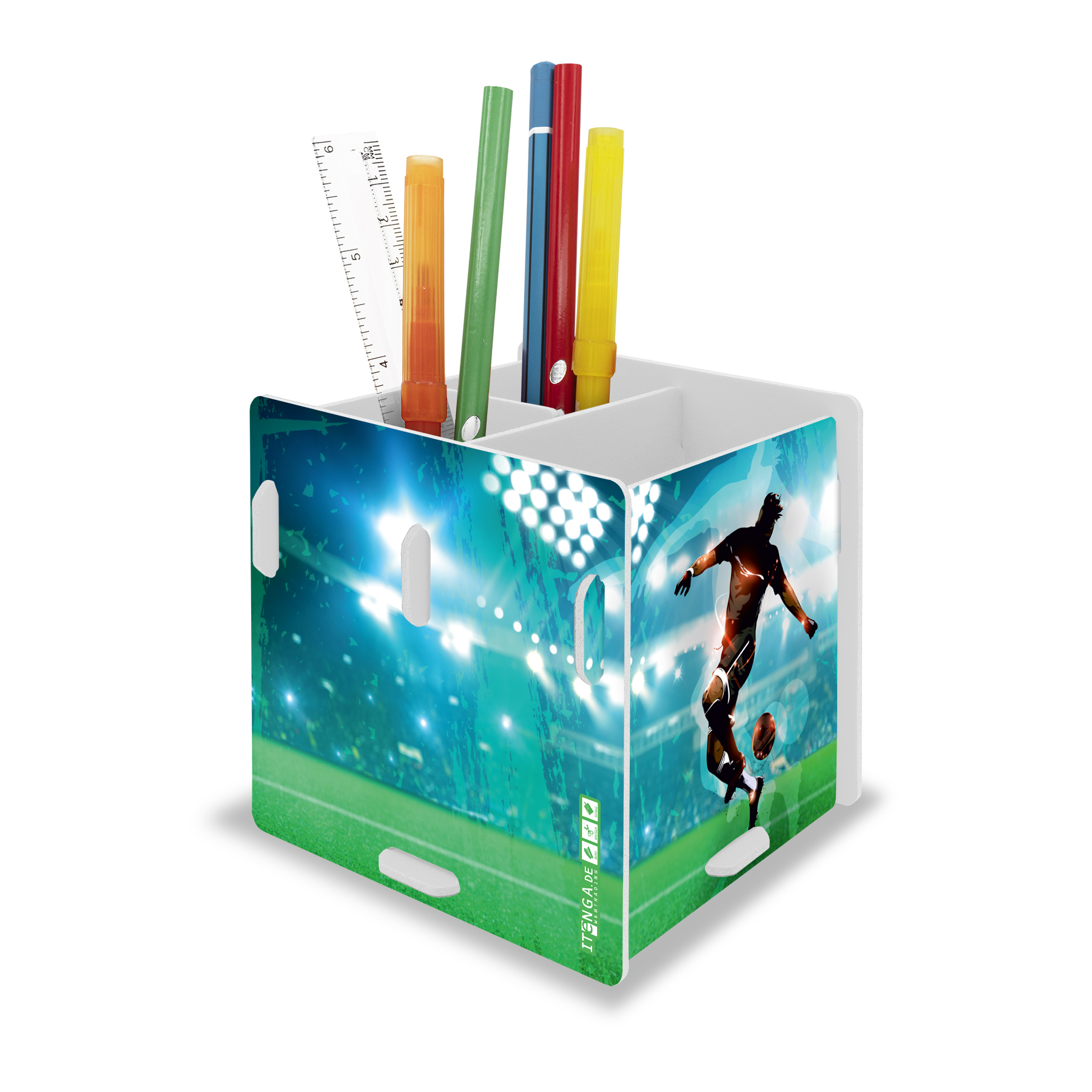 itenga Stiftek�cher "Fussball" steckbar aus Kunststoff