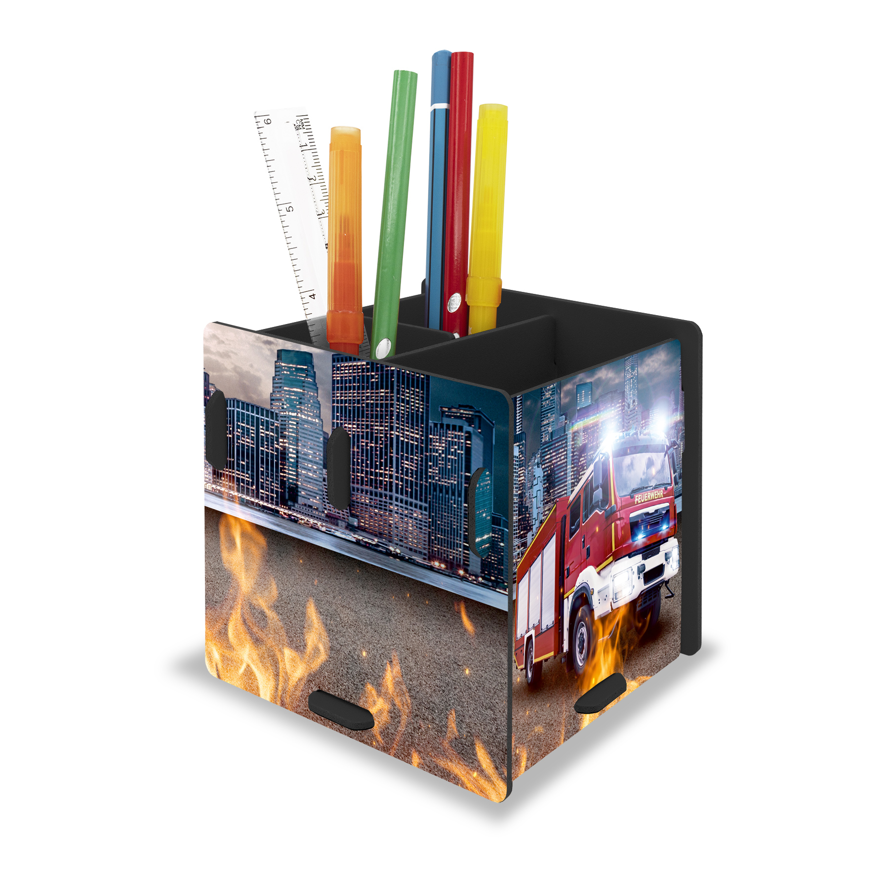 itenga Stiftek�cher "Feuerwehr" steckbar aus Kunststoff