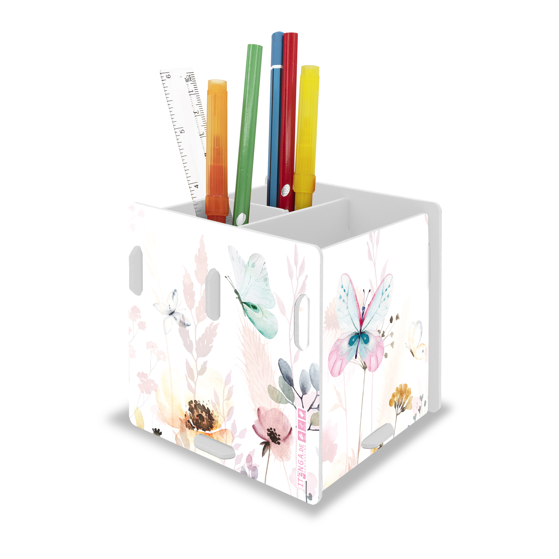itenga Stiftek�cher "Schmetterling" steckbar aus Kunststoff