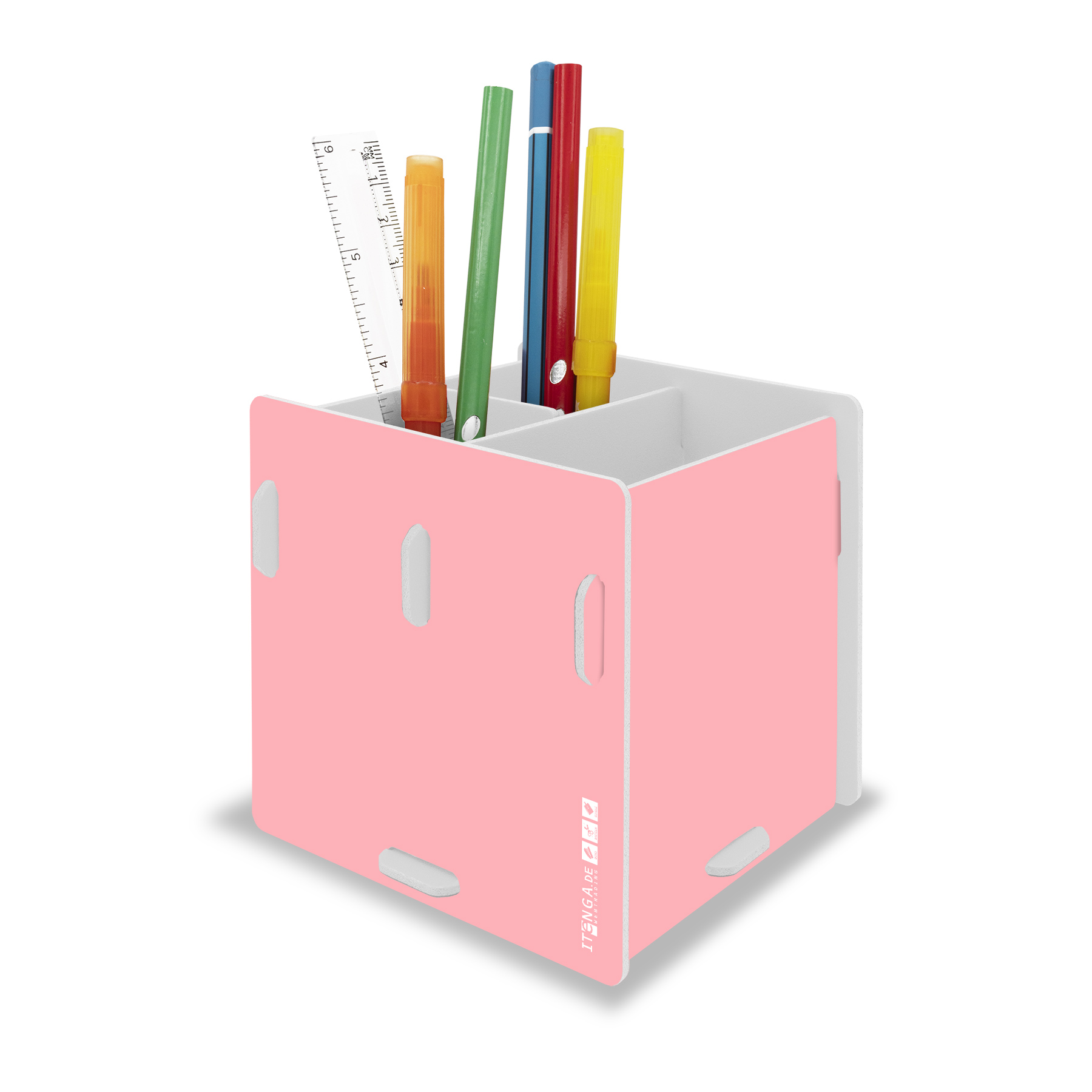 itenga Stiftek�cher "pastellrosa" steckbar aus Kunststoff