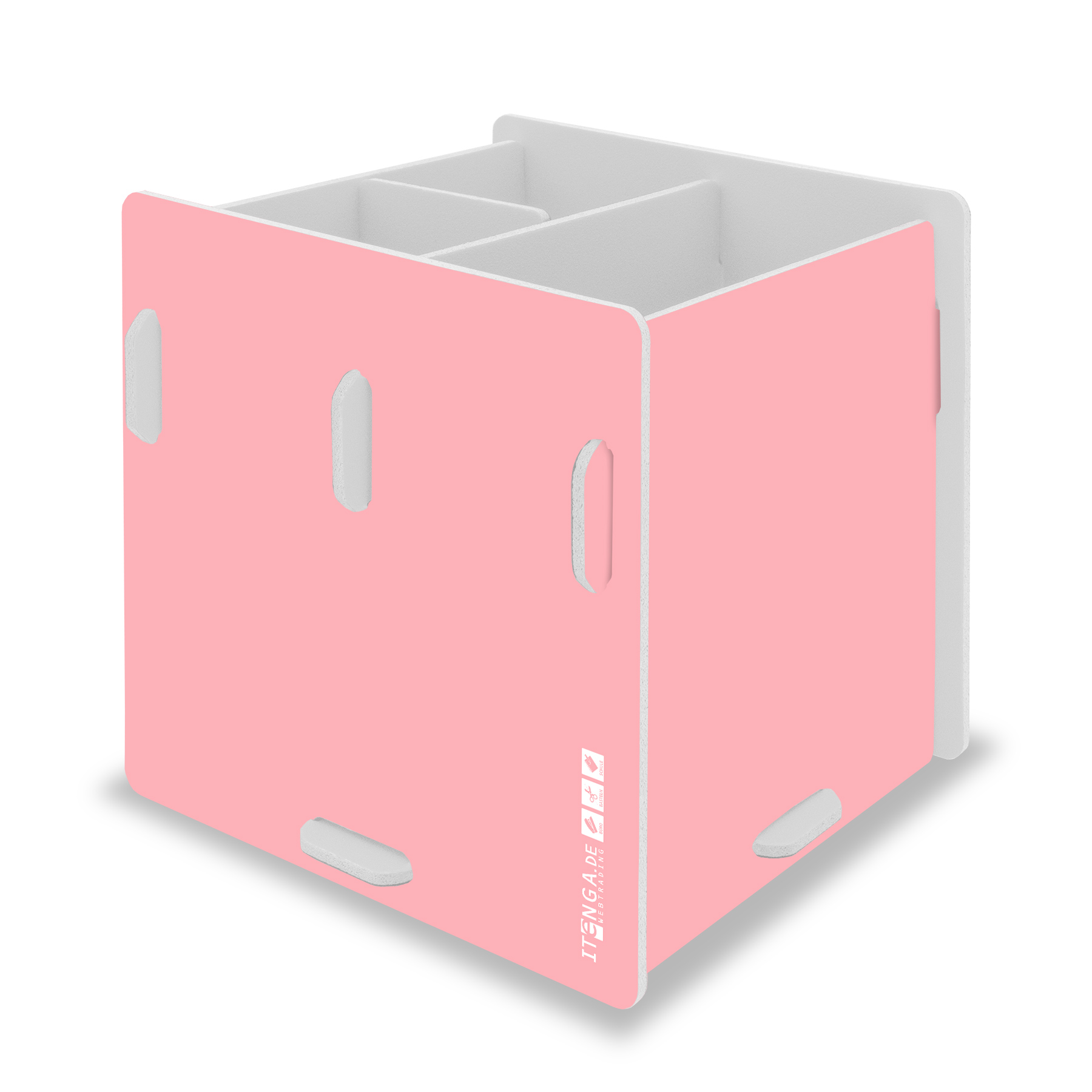 itenga Stiftek�cher "pastellrosa" steckbar aus Kunststoff