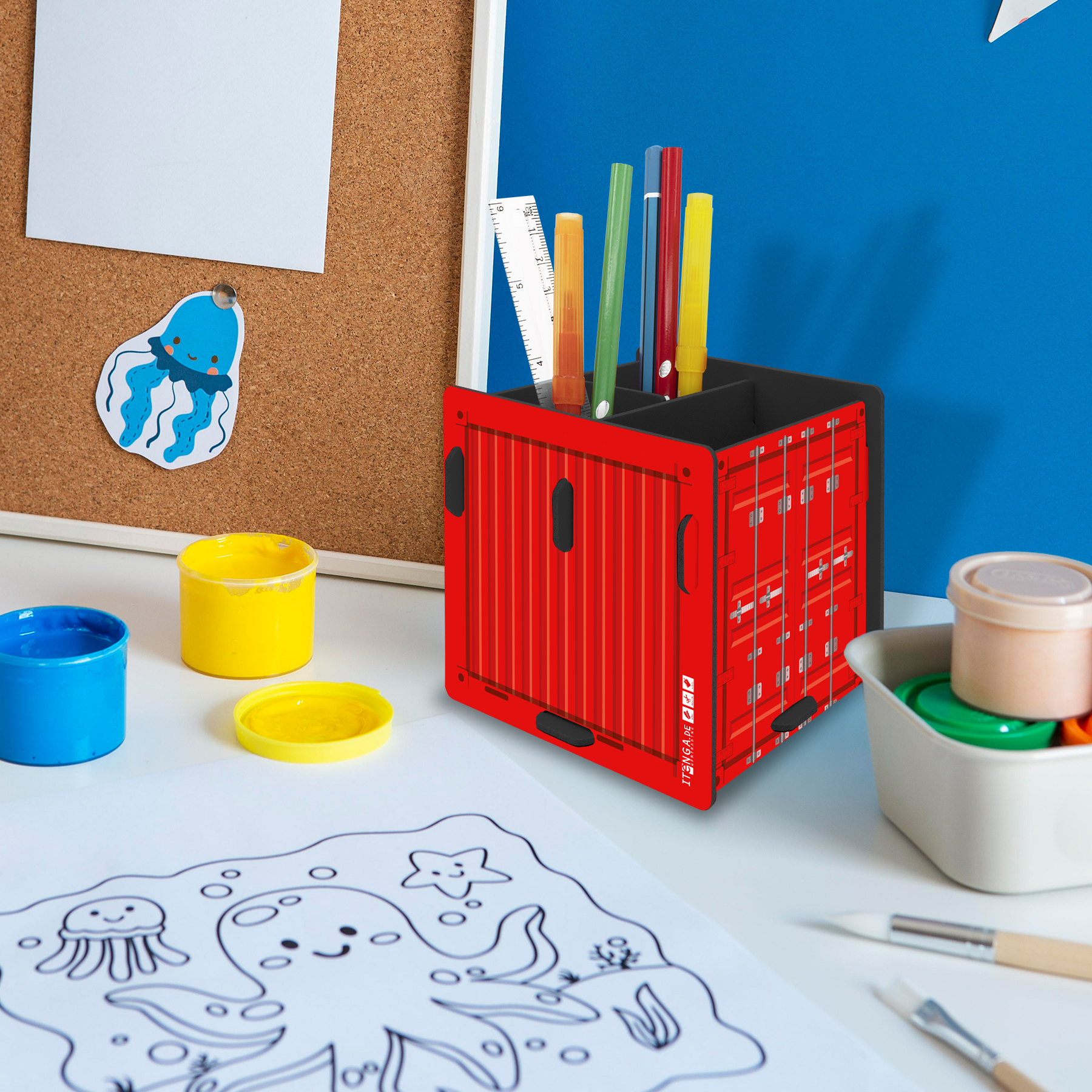 itenga Stiftek�cher "�berseecontainer" steckbar aus Kuns...