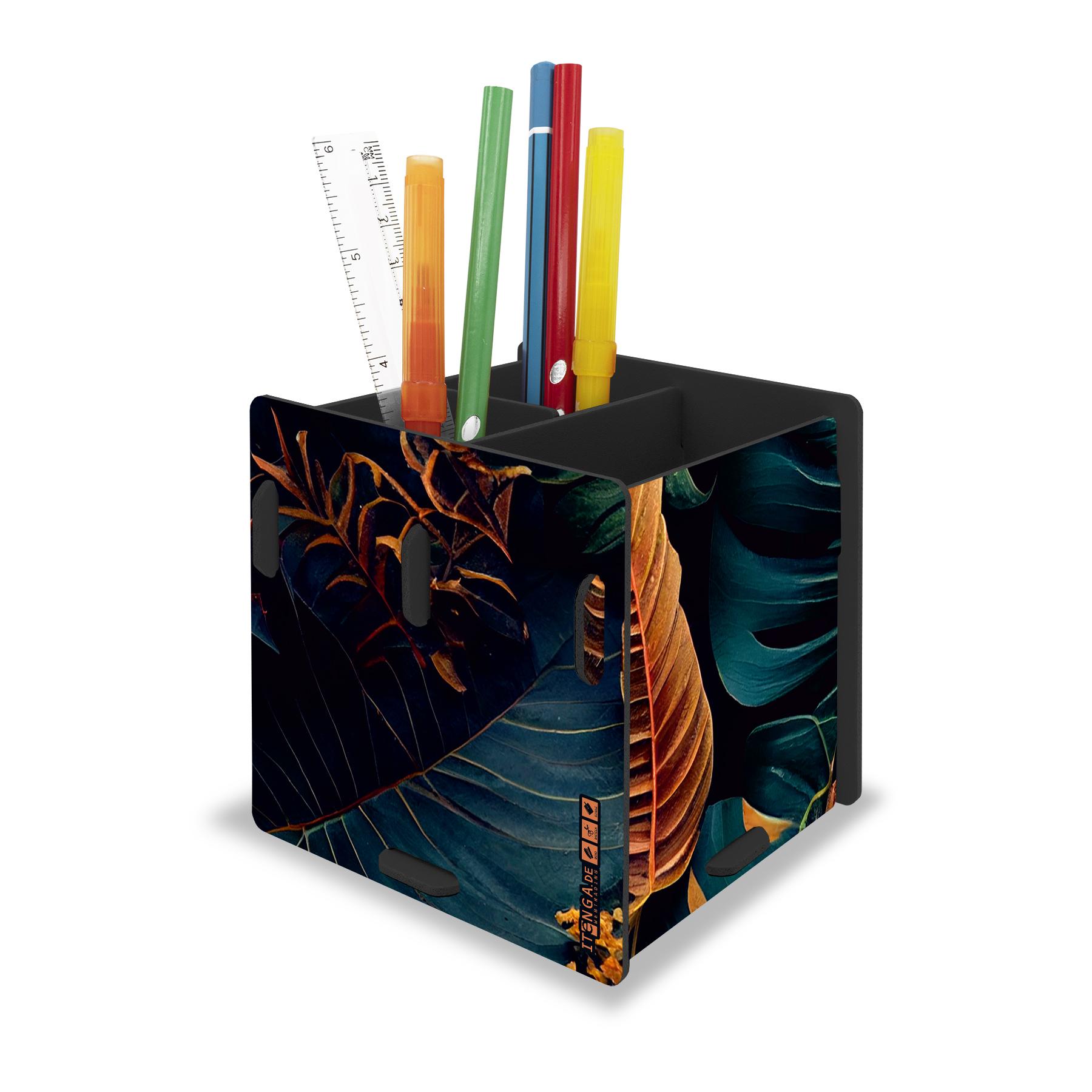 itenga Stiftek�cher "Exotische Bl�tter" steckbar aus Kun...
