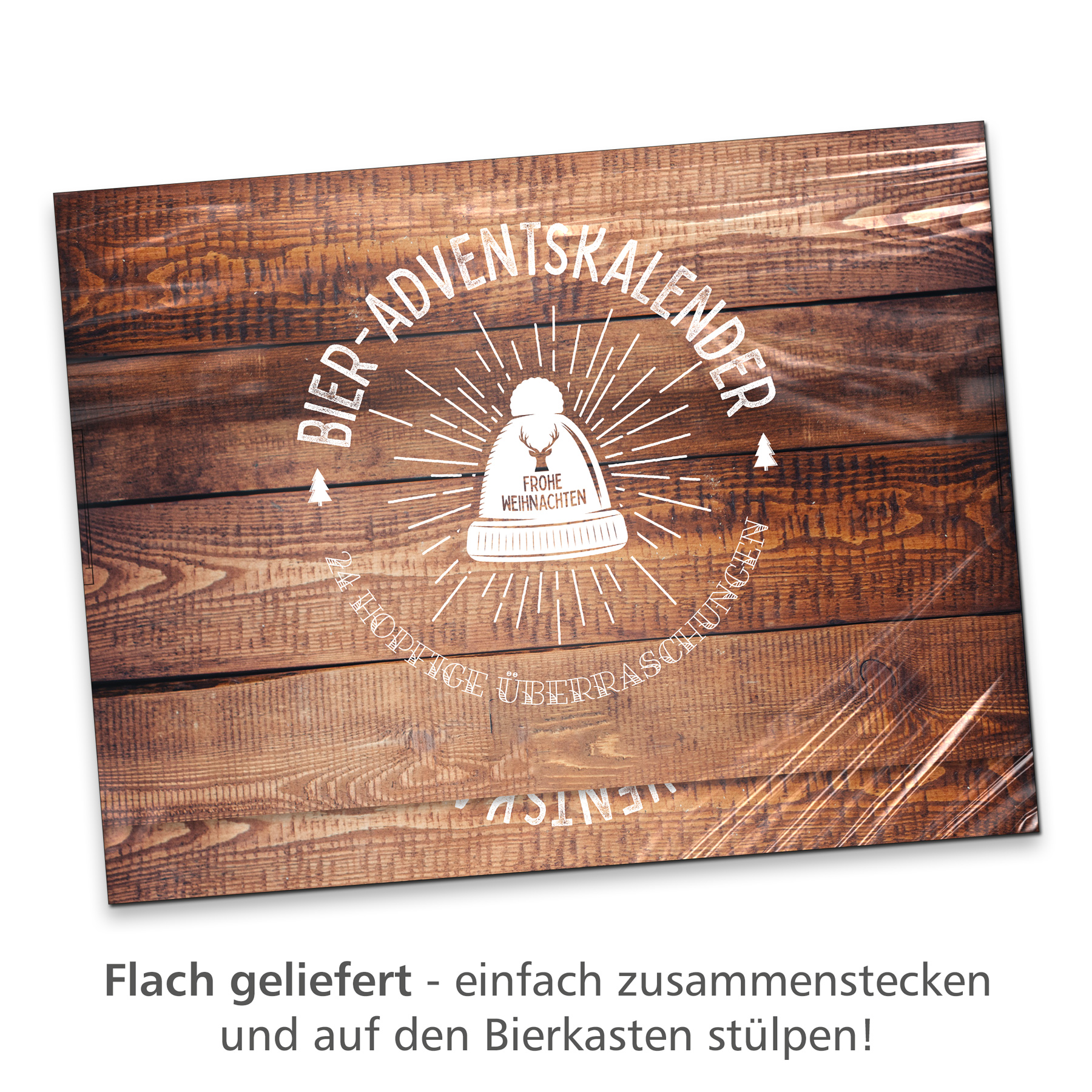 itenga Adventskalender f�r Bierkasten St�lper Motiv Holz...
