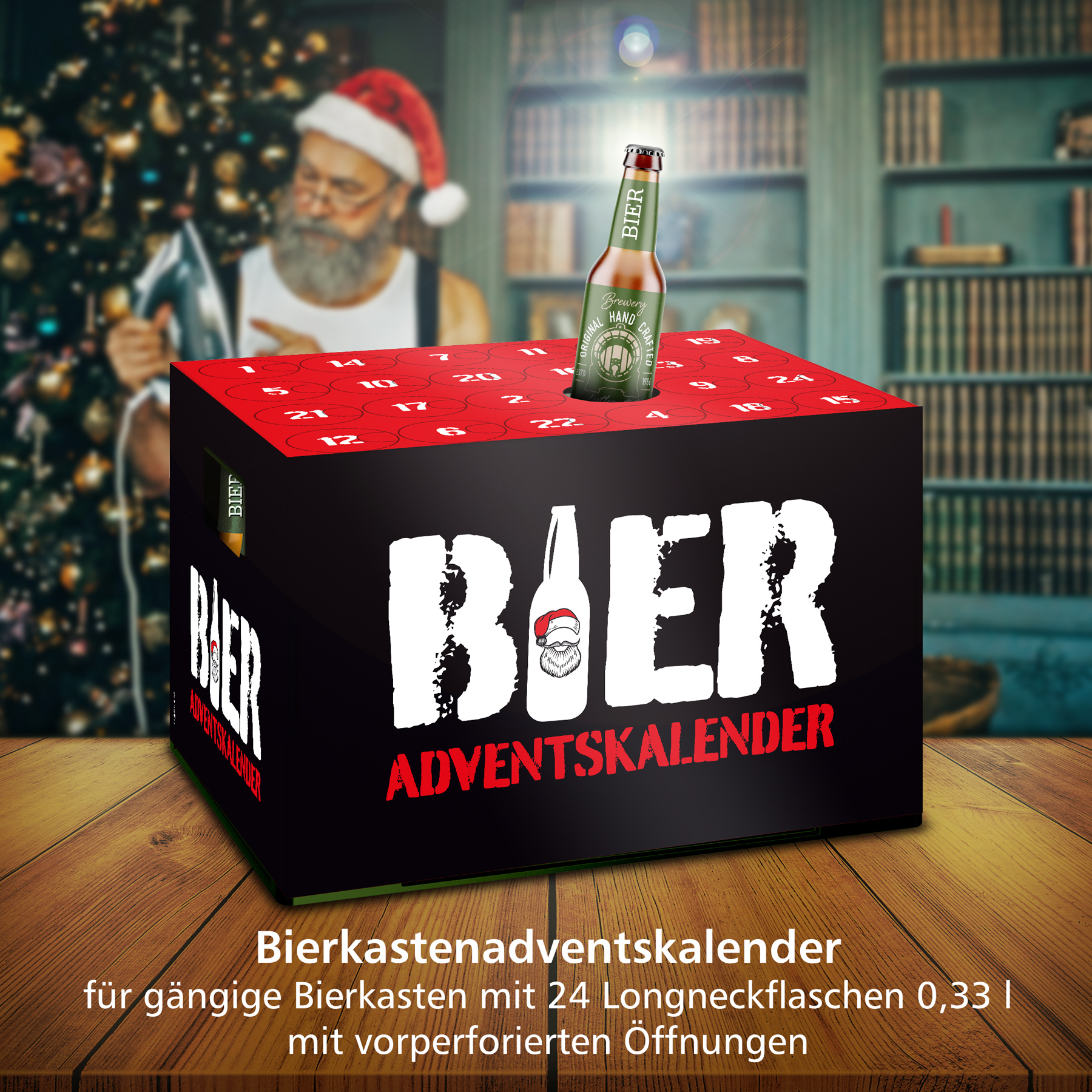 itenga Adventskalender f�r Bierkasten St�lper Motiv rot ...