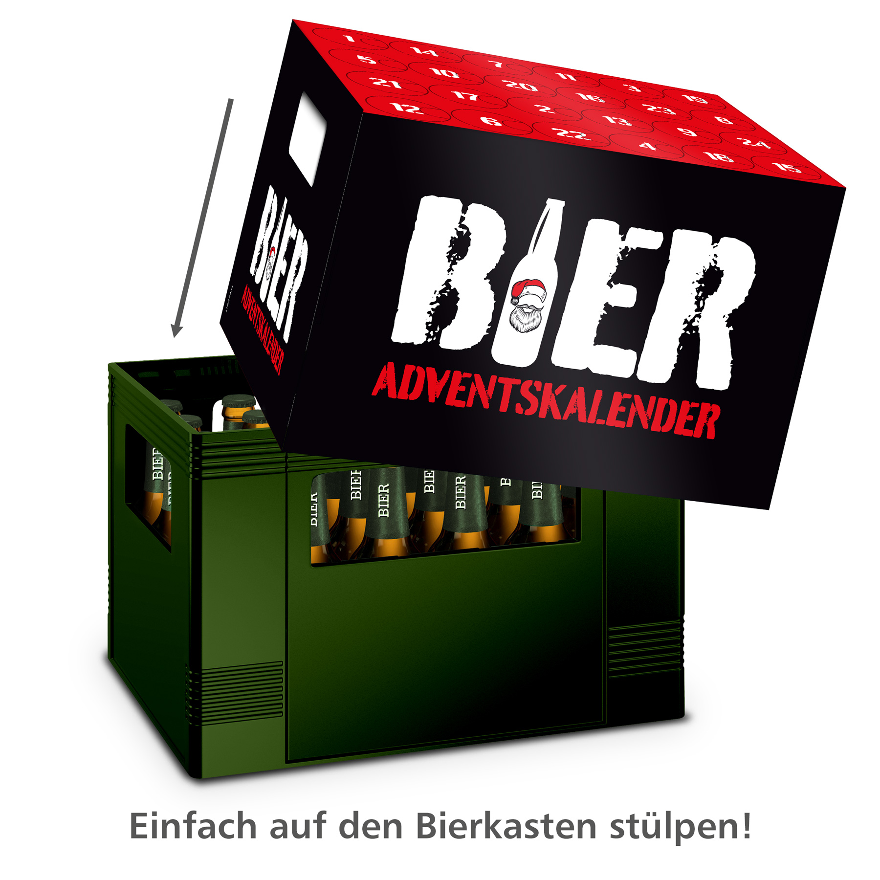 itenga Adventskalender f�r Bierkasten St�lper Motiv rot ...