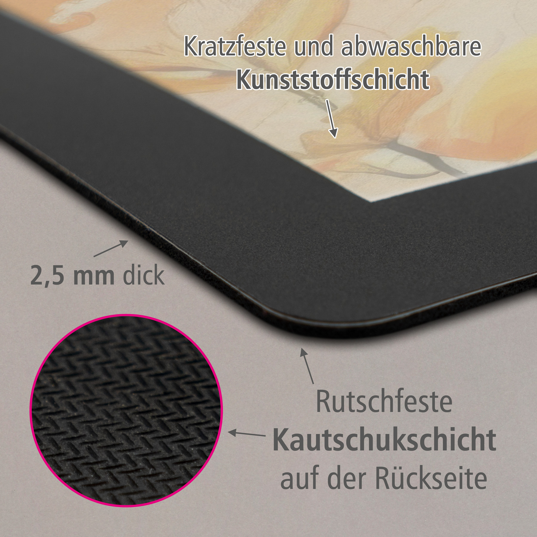 itenga Schreibunterlage V1 Motiv FUCHS Wasserfarben