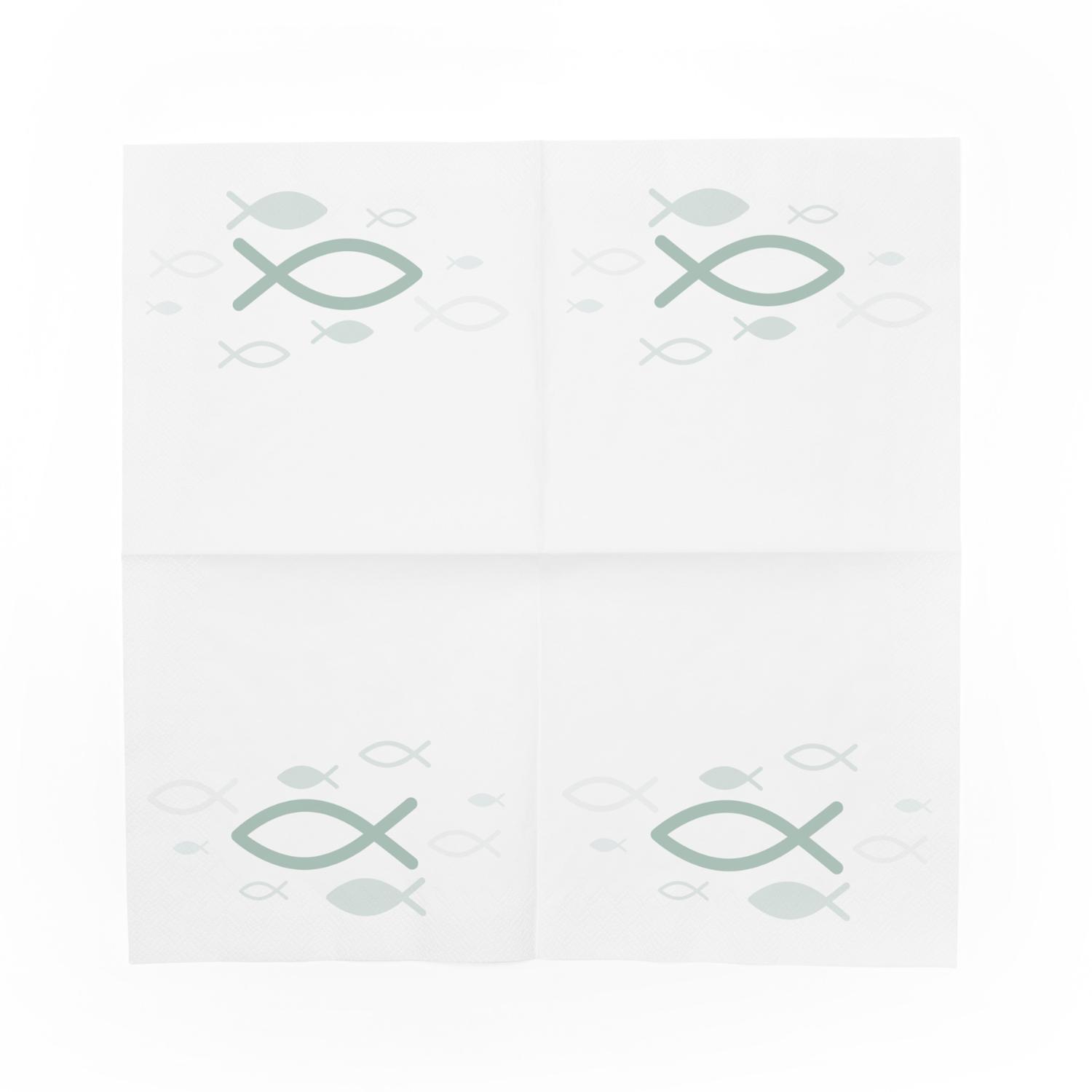 itenga Servietten 40er Fisch (20x WEI� Eukalyptus + 20x ...