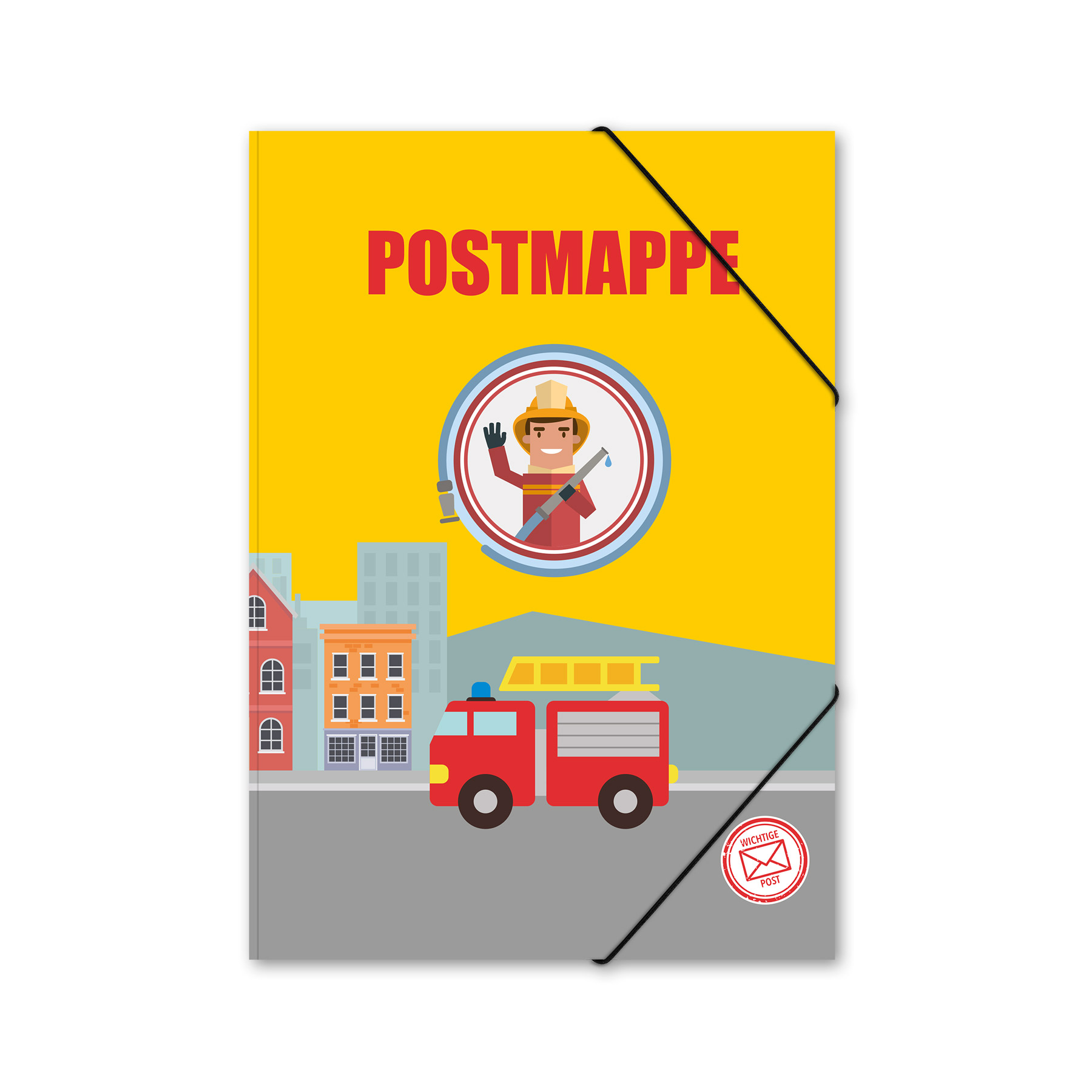 itenga Postmappe aus Karton A4 Motiv Feuerwehr