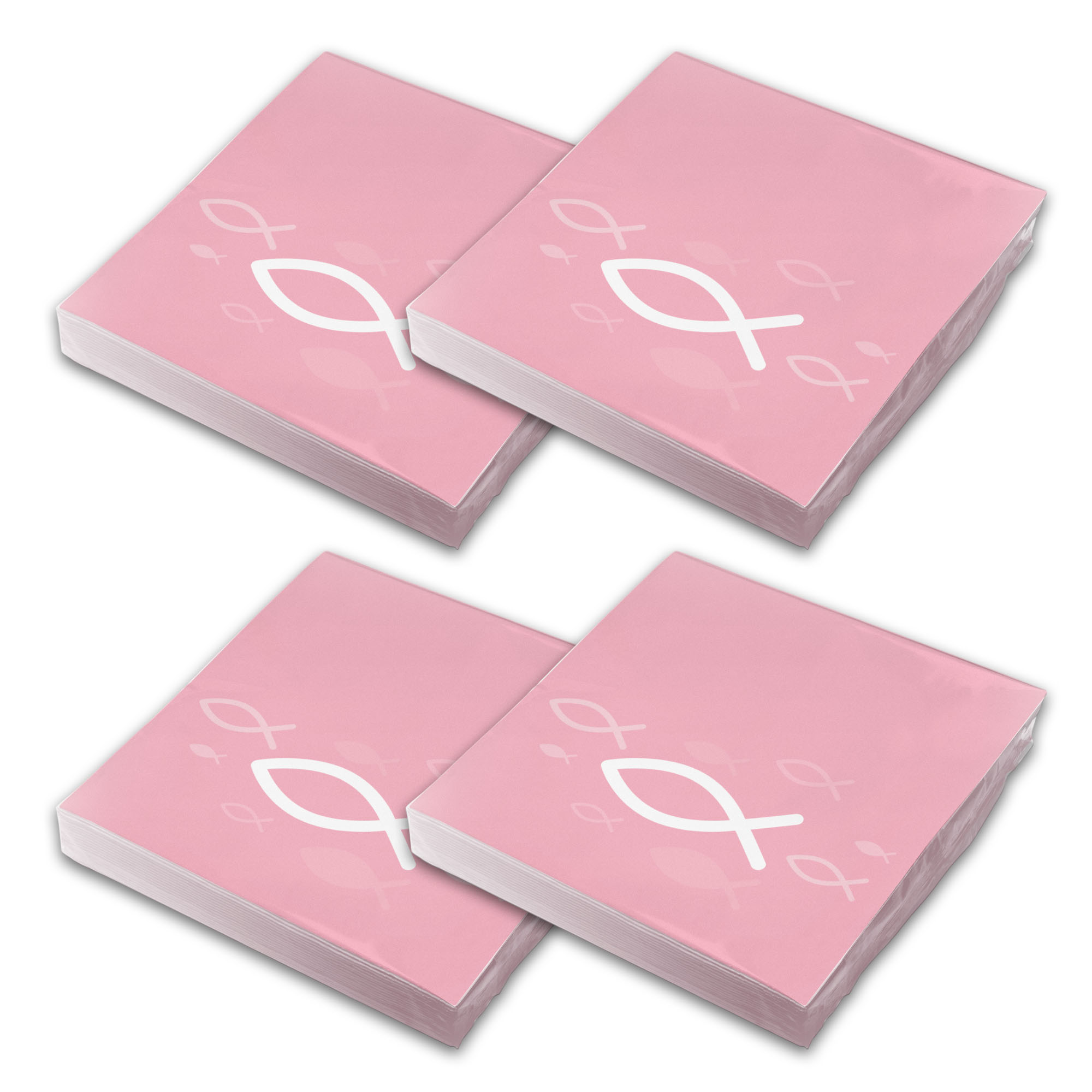itenga Servietten Fisch ROSA Wei� 30 x 30 cm 3-lagig 80 ...