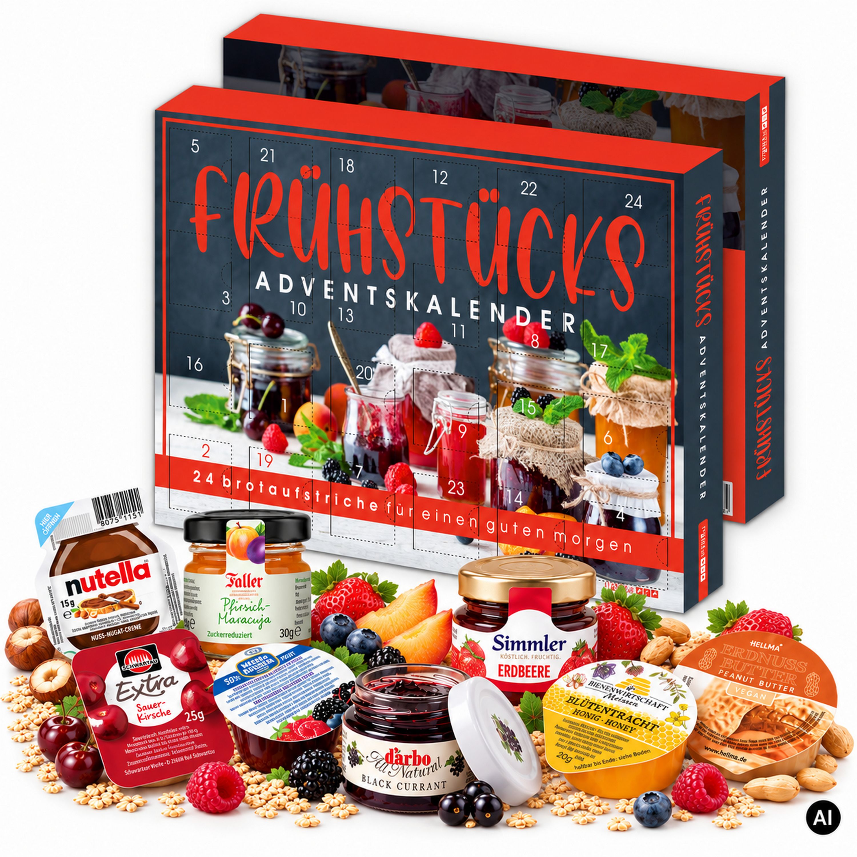 itenga Adventskalender Frühstück Brotaufstriche