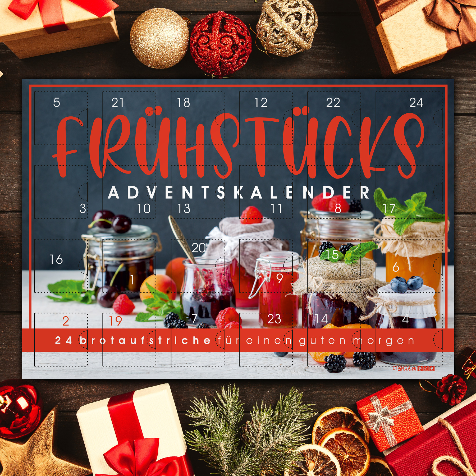 itenga Adventskalender Fr�hst�ck Brotaufstriche