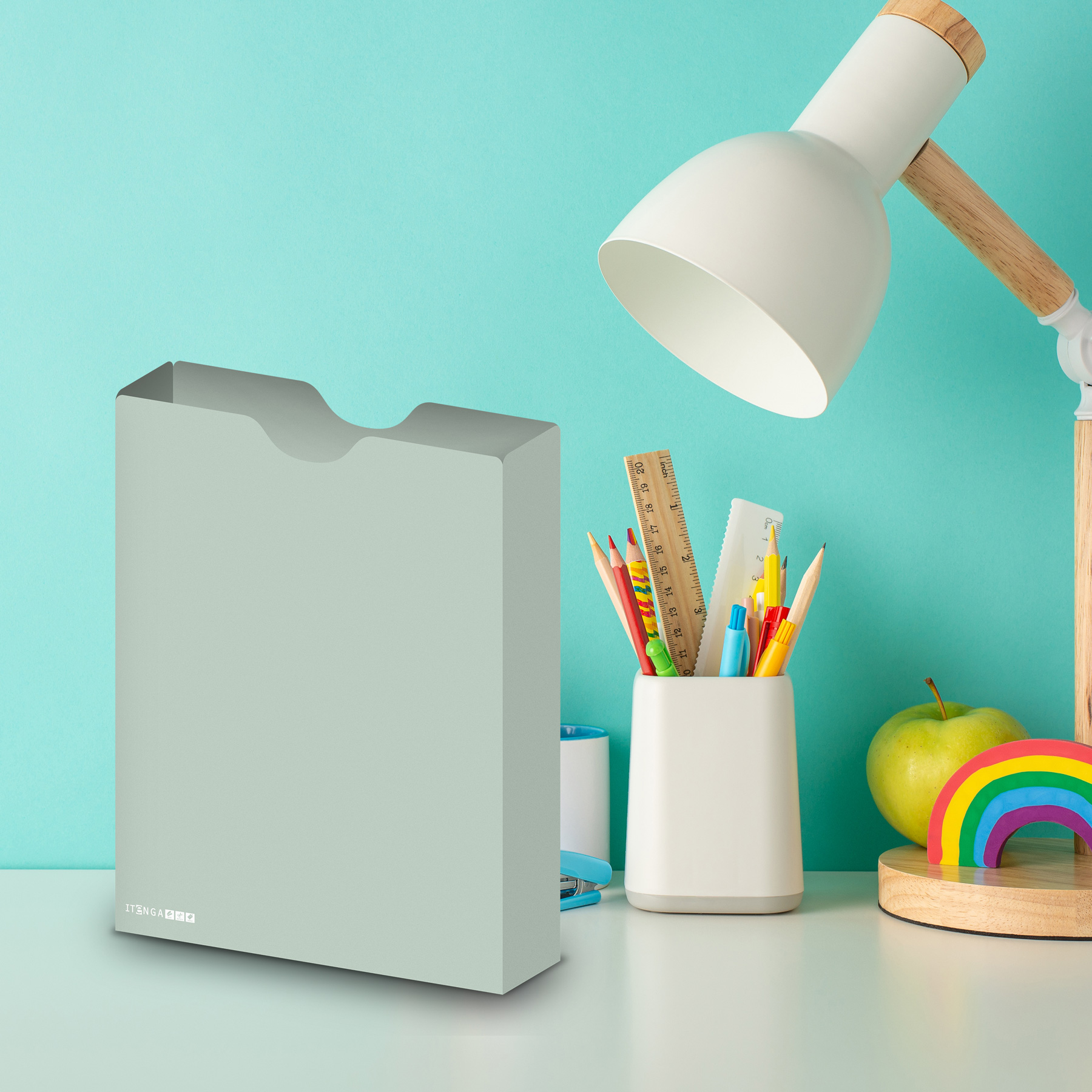 itenga Heftbox DIN A4 Hochformat aus PP eukalyptus gr�n
