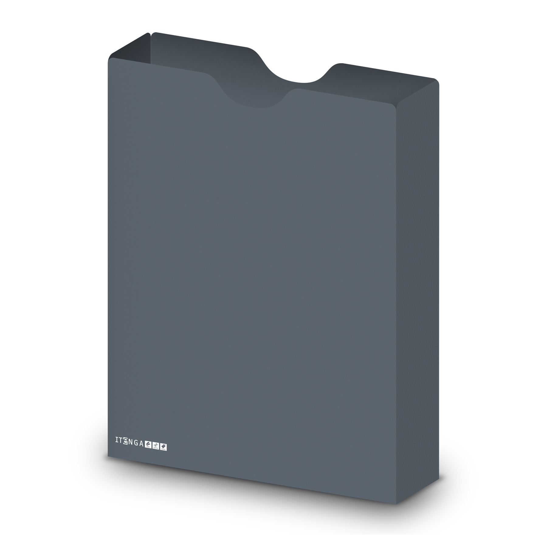 itenga Heftbox DIN A4 Hochformat aus PP grau