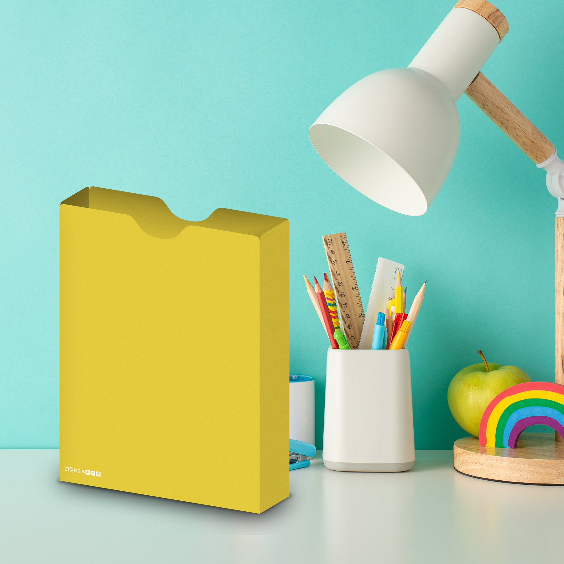 itenga Heftbox DIN A4 Hochformat aus PP gelb