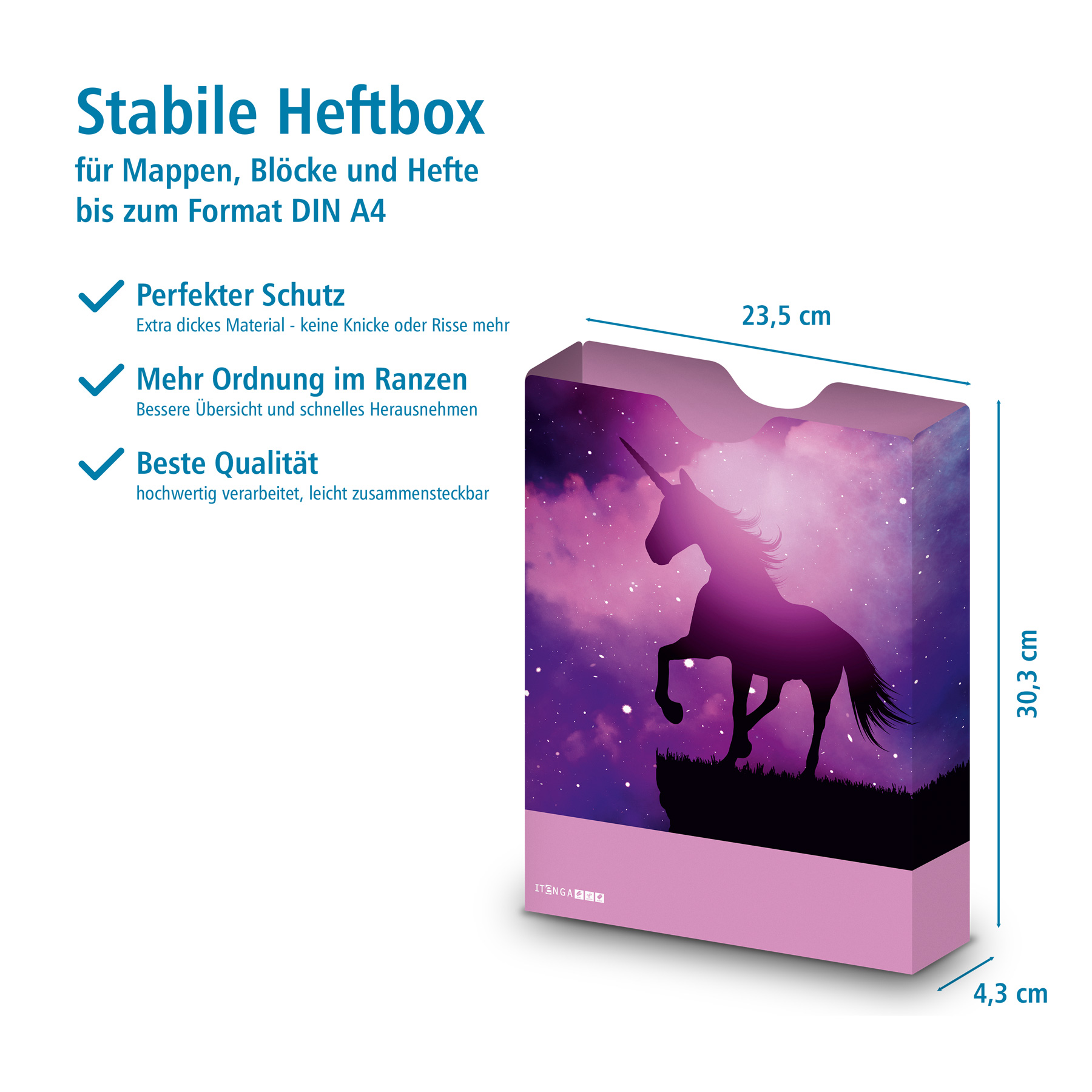 itenga Heftbox DIN A4 Hochformat aus PP Motiv magisches ...