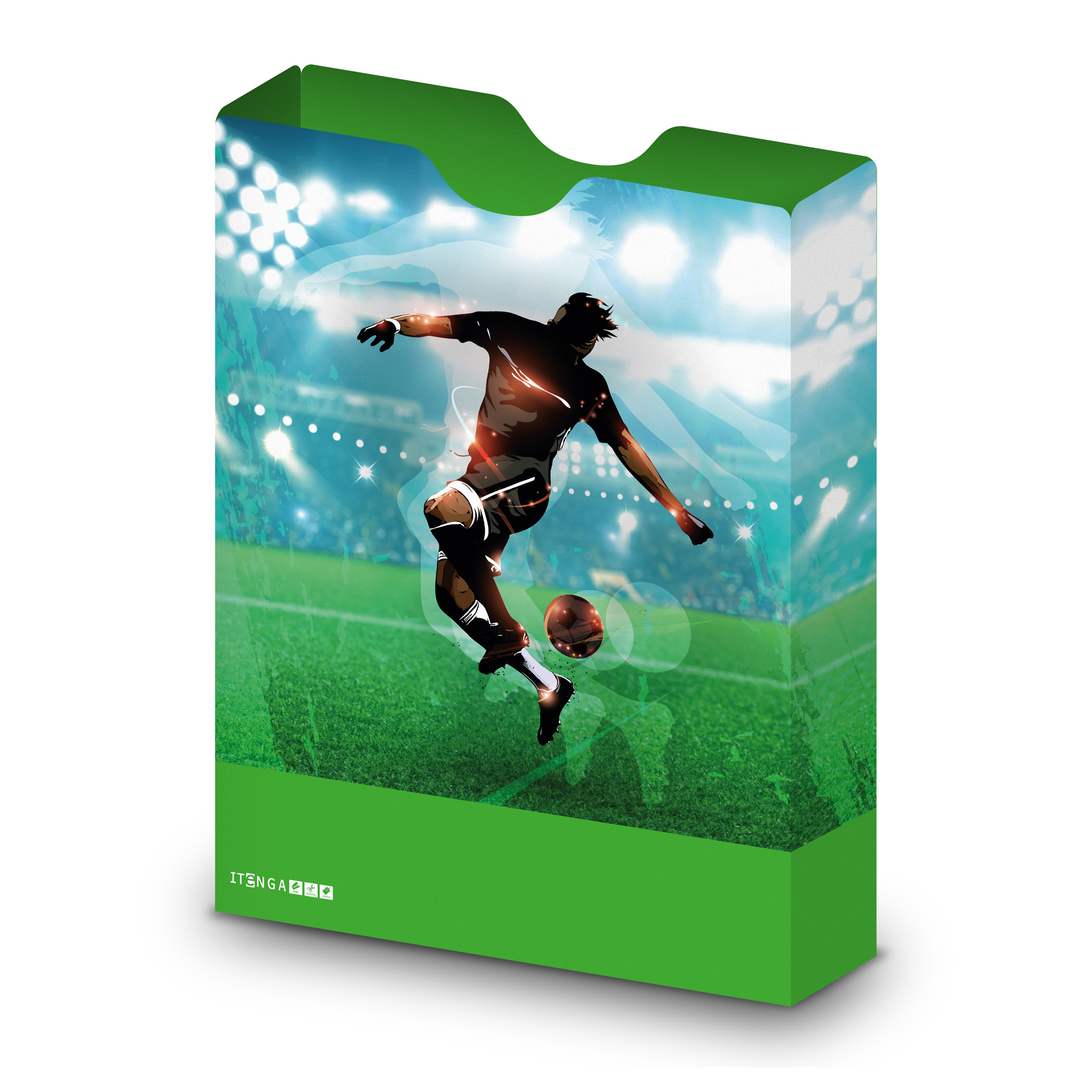 itenga Heftbox DIN A4 Hochformat aus PP Motiv Fussball