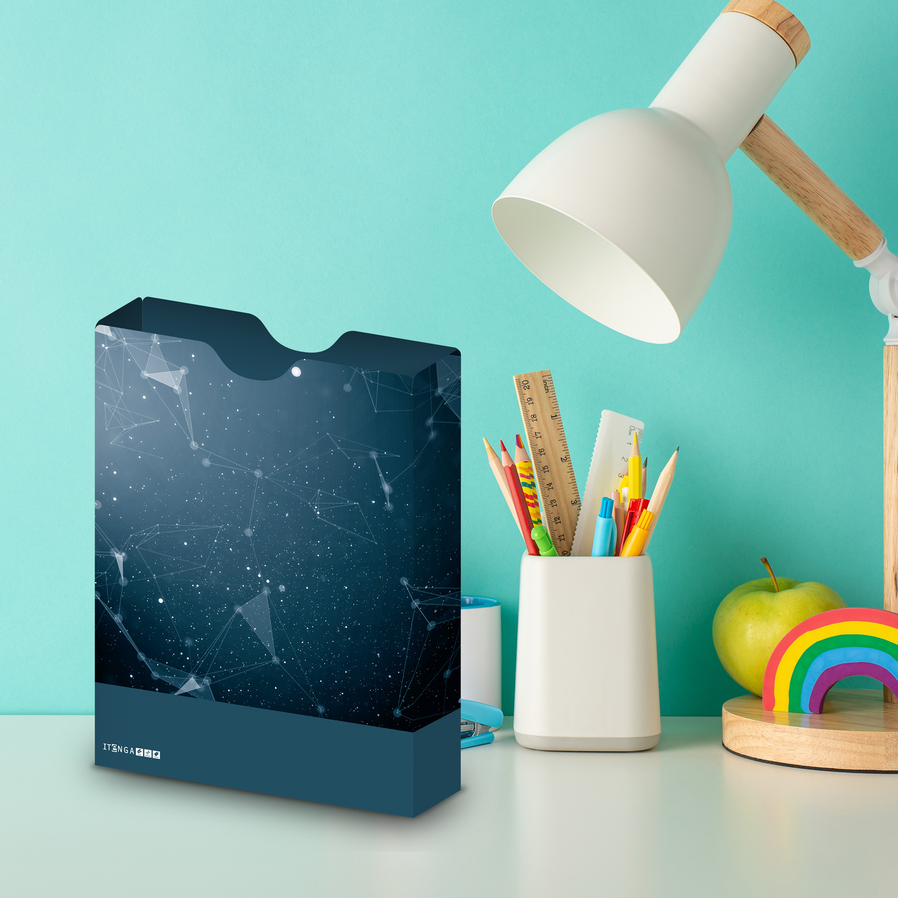 itenga Heftbox DIN A4 Hochformat aus PP Motiv Hightech A...