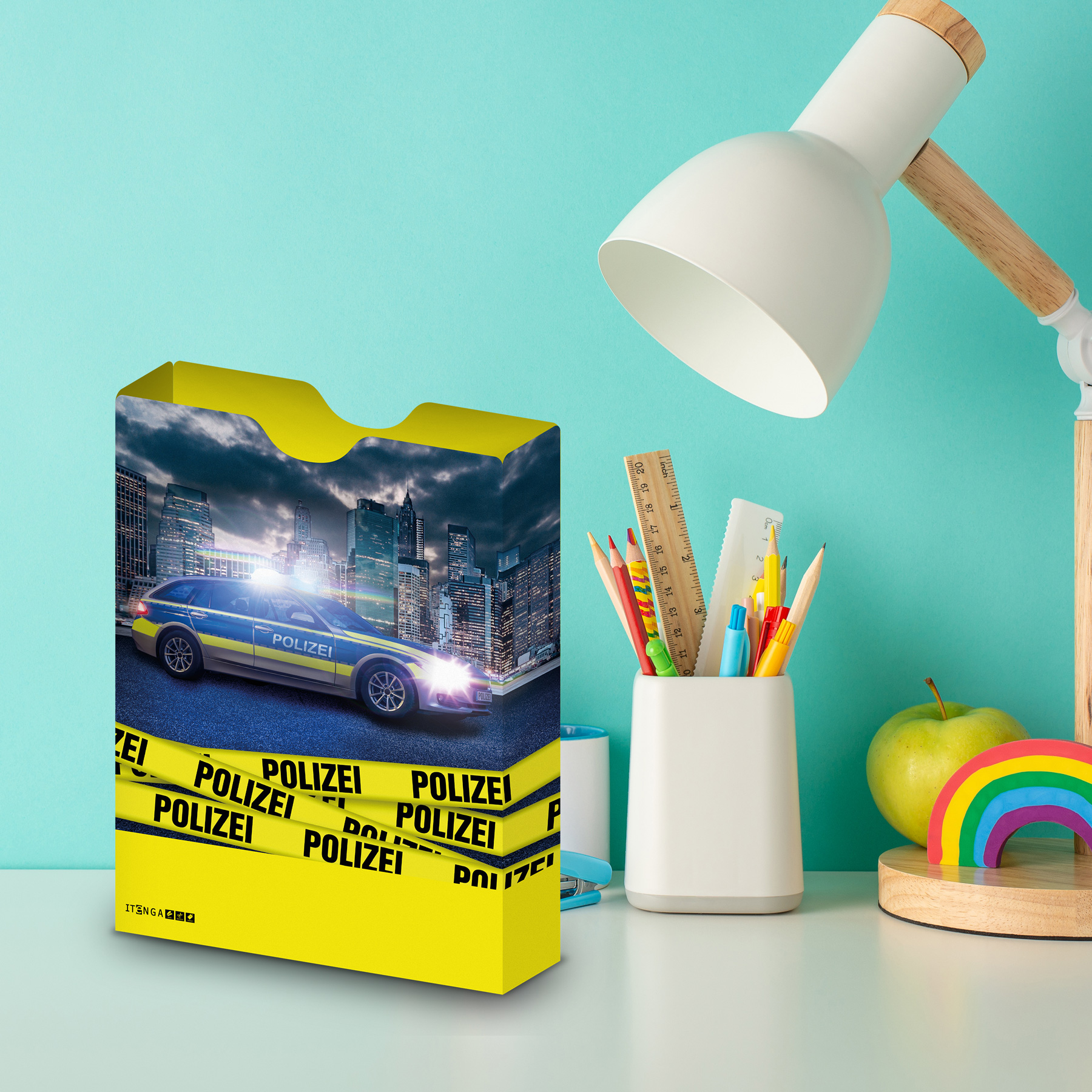 itenga Heftbox DIN A4 Hochformat aus PP Motiv Polizei