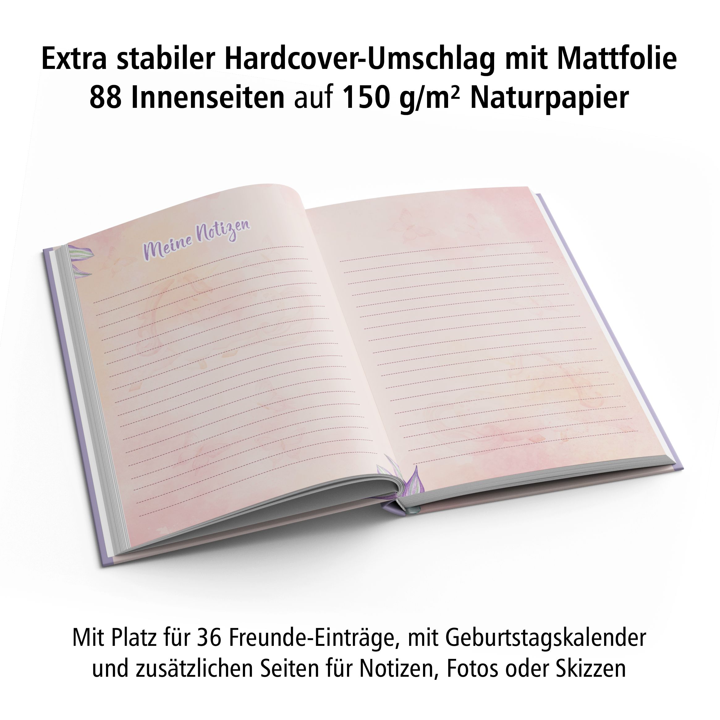 itenga Kindergarten Freundebuch Motiv Einhorn Wasserfarb...