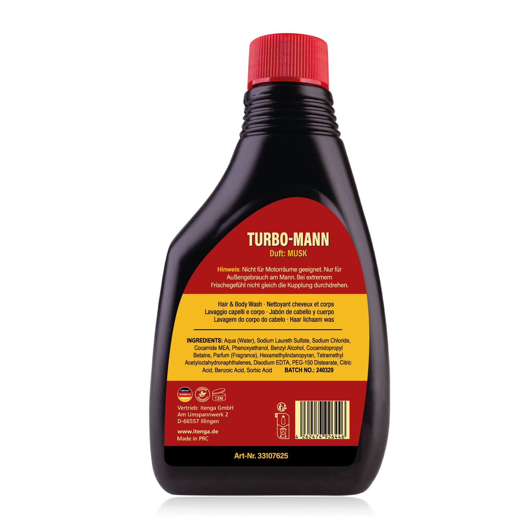 itenga Duschgel f�r M�nner im Deko-Kanister 350ml - Moti...