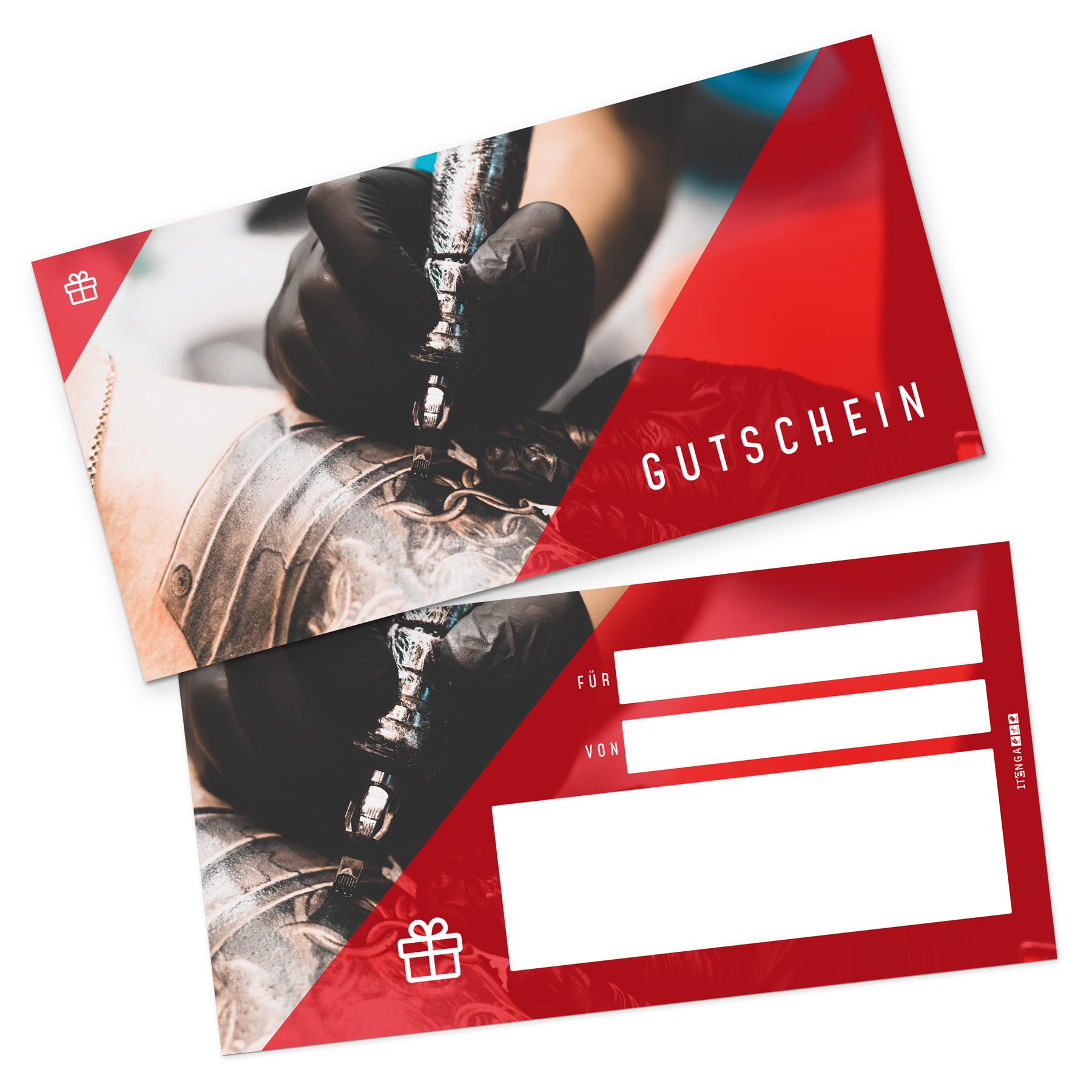 itenga 5x Geschenkgutscheine Tattoo T�towierung (Motiv 3...