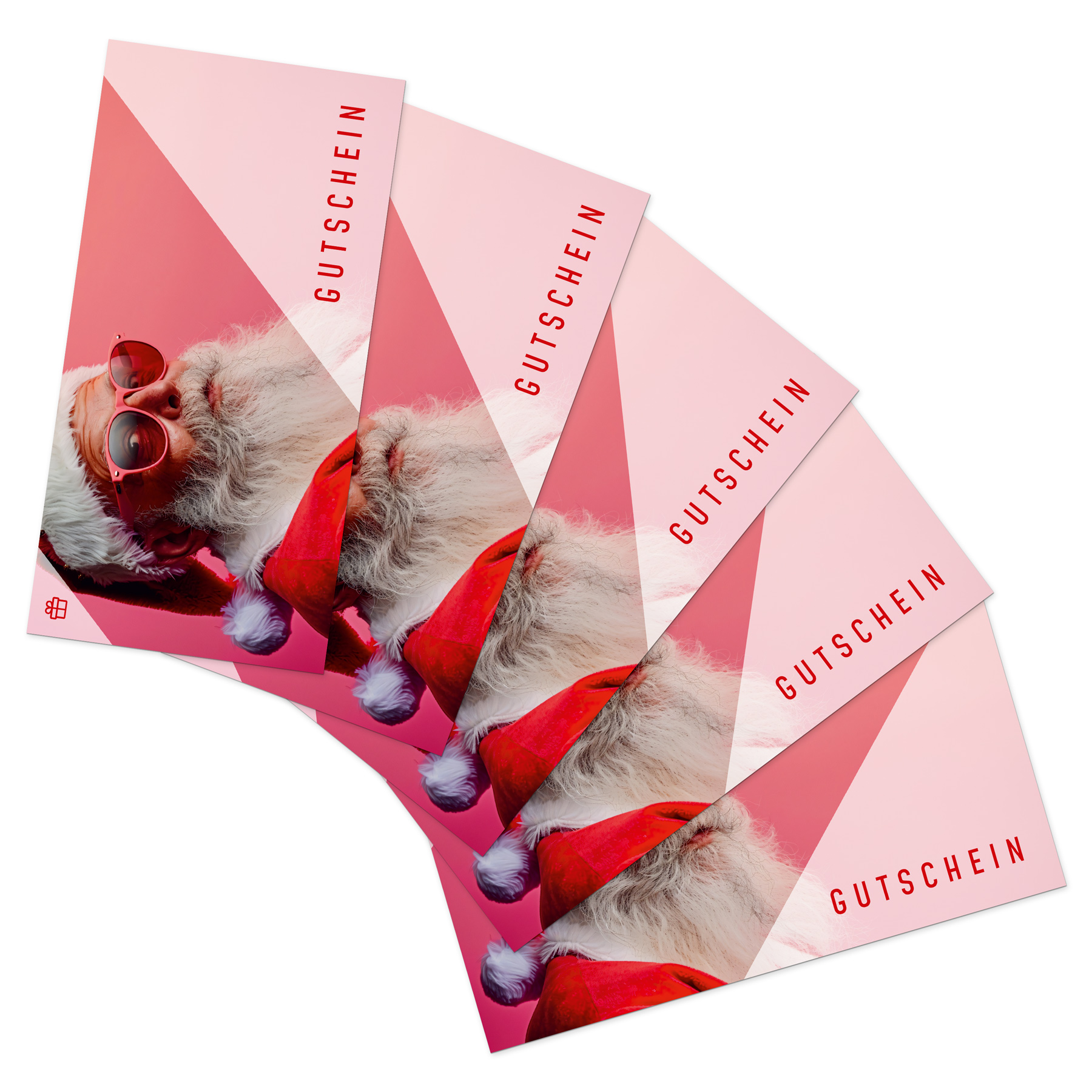 itenga 5x Geschenkgutscheine Weihnachten Santa Weihnacht...