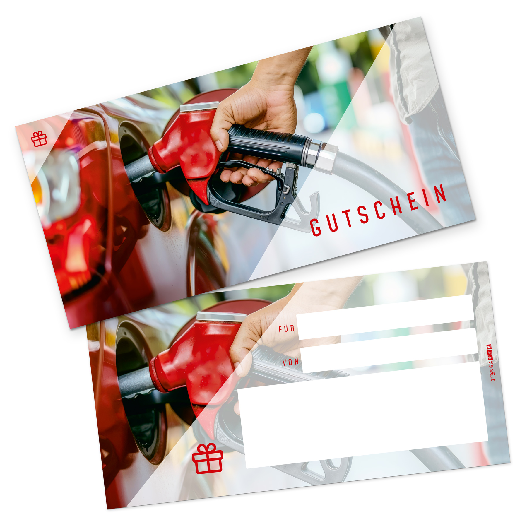 itenga 25x Geschenkgutscheine Tanken Benzin (Motiv 30) P...