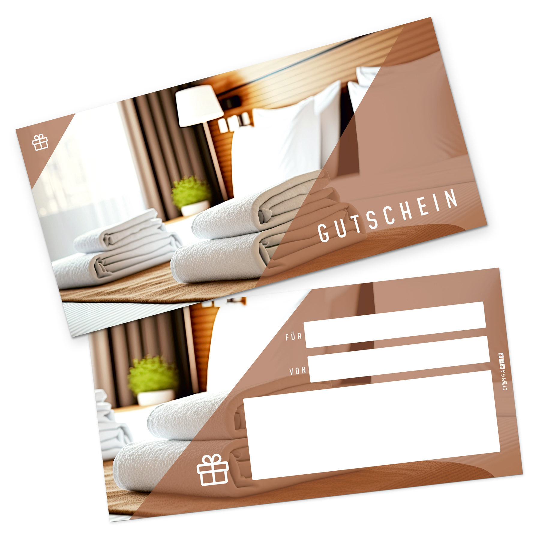 itenga 25x Geschenkgutscheine Hotel �bernachtung (Motiv ...