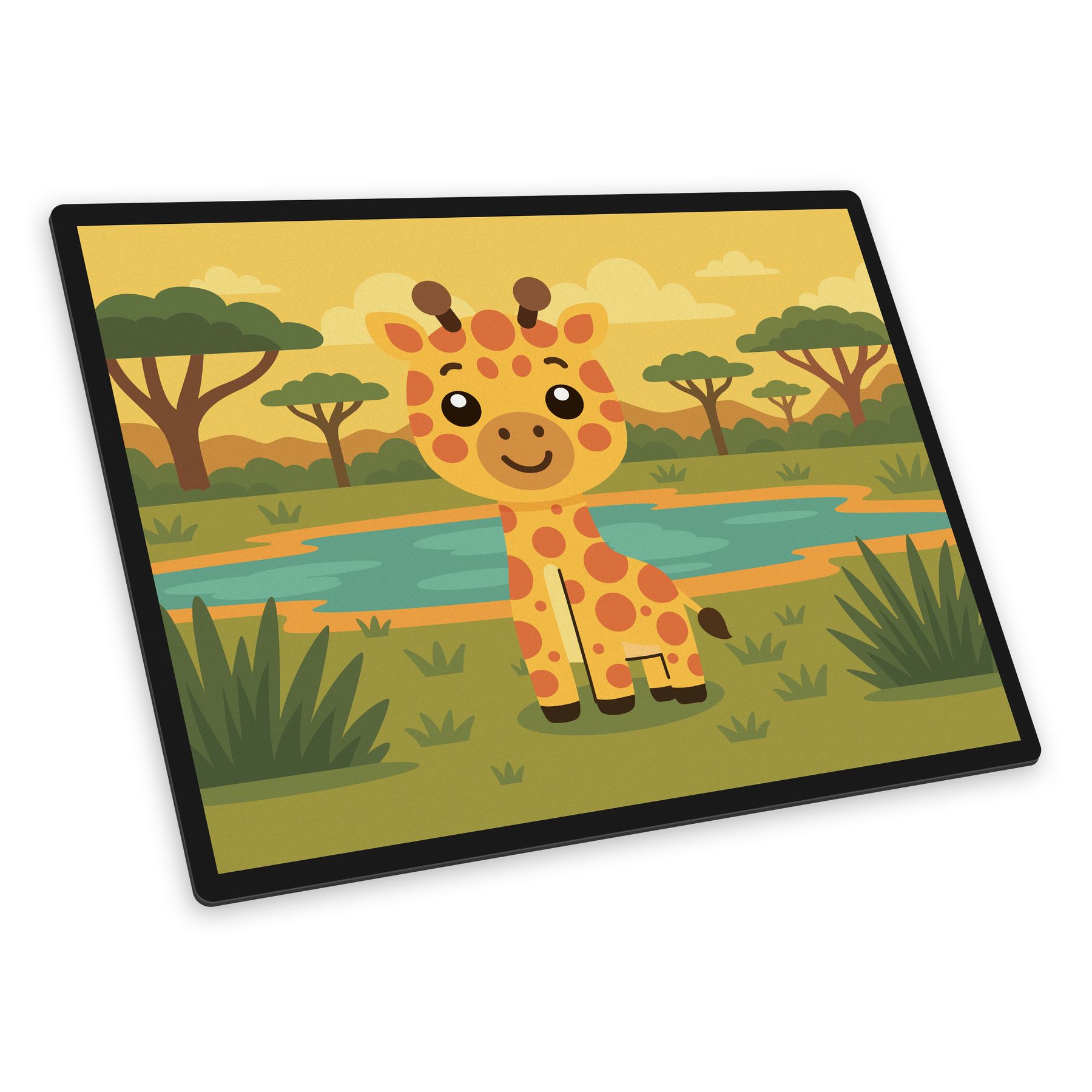 itenga Schreibunterlage V1 Motiv GIRAFFE im Kawaii Design