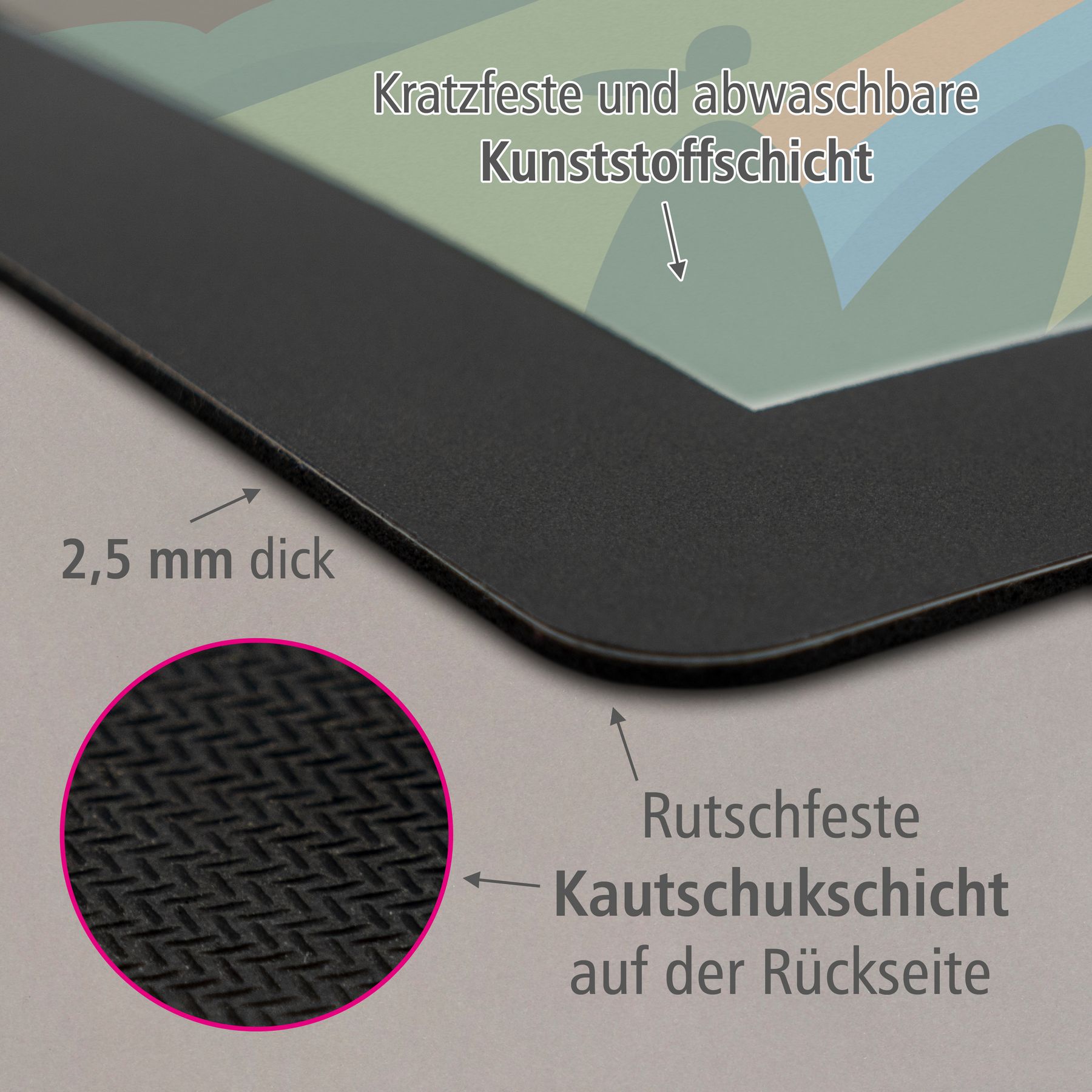 itenga Schreibunterlage V1 Motiv B�R im Kawaii Design
