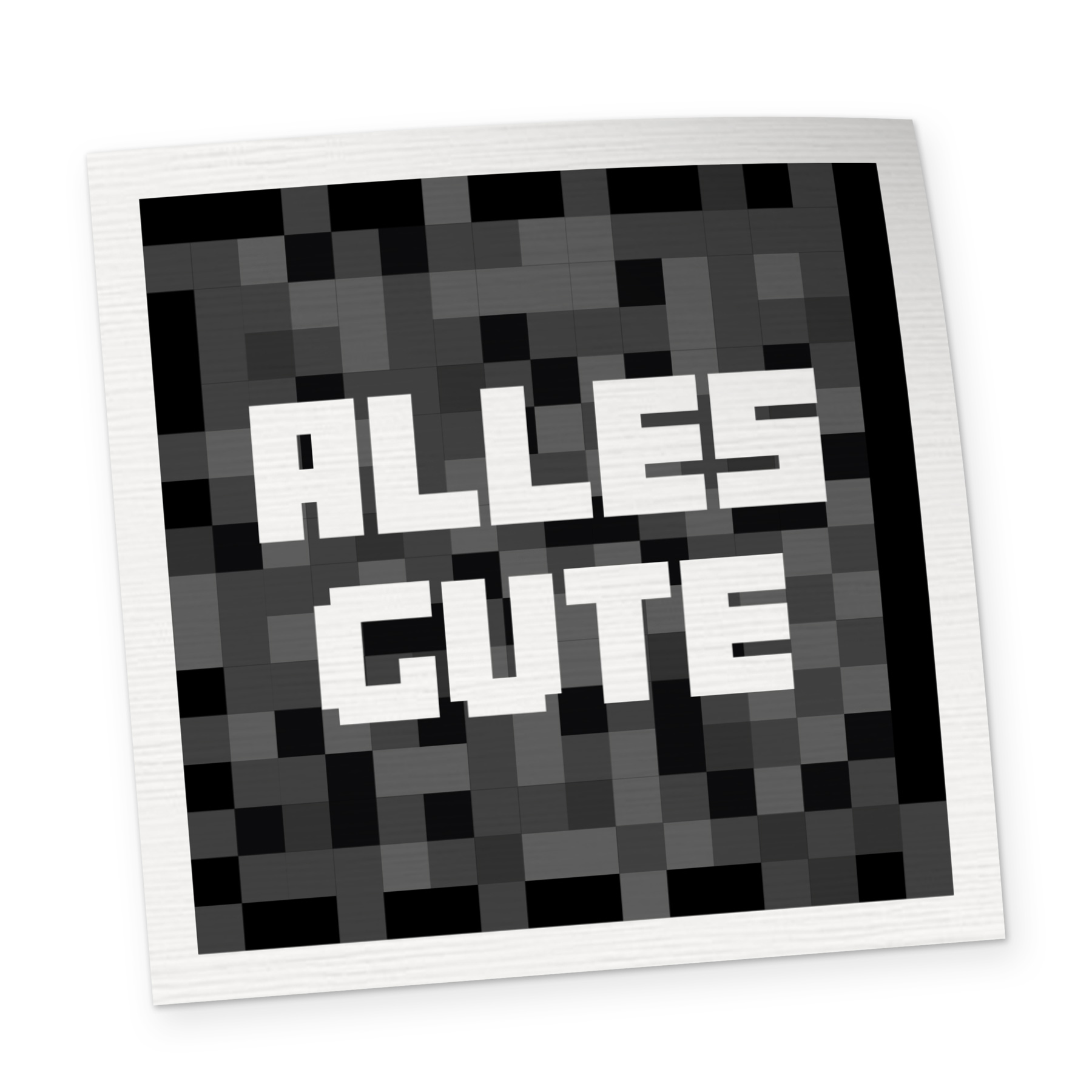 itenga Aufkleber 10x ALLES GUTE schwarz wei� quadratisch...