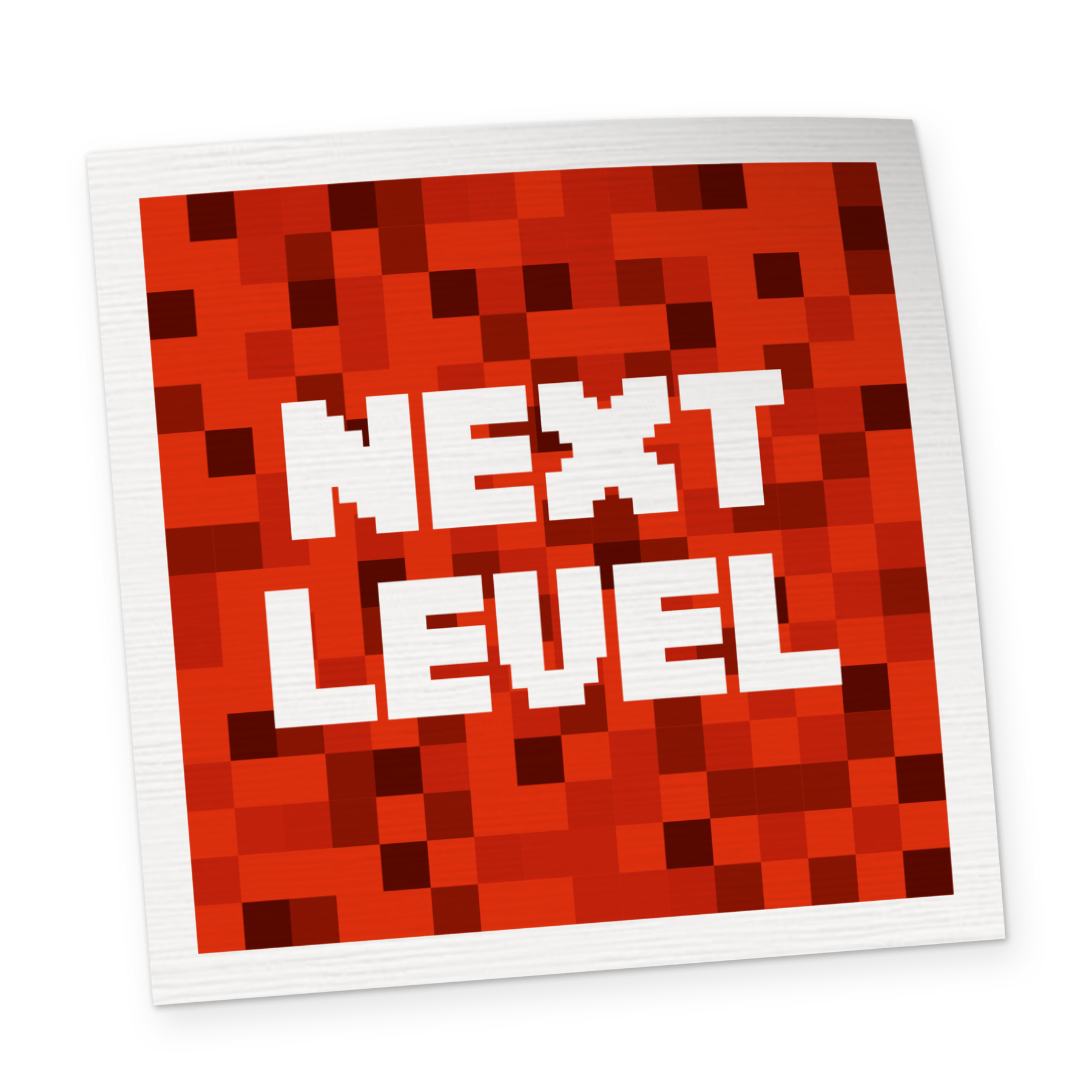 itenga Aufkleber 10x NEXT LEVEL rot wei� quadratisch 8 x...