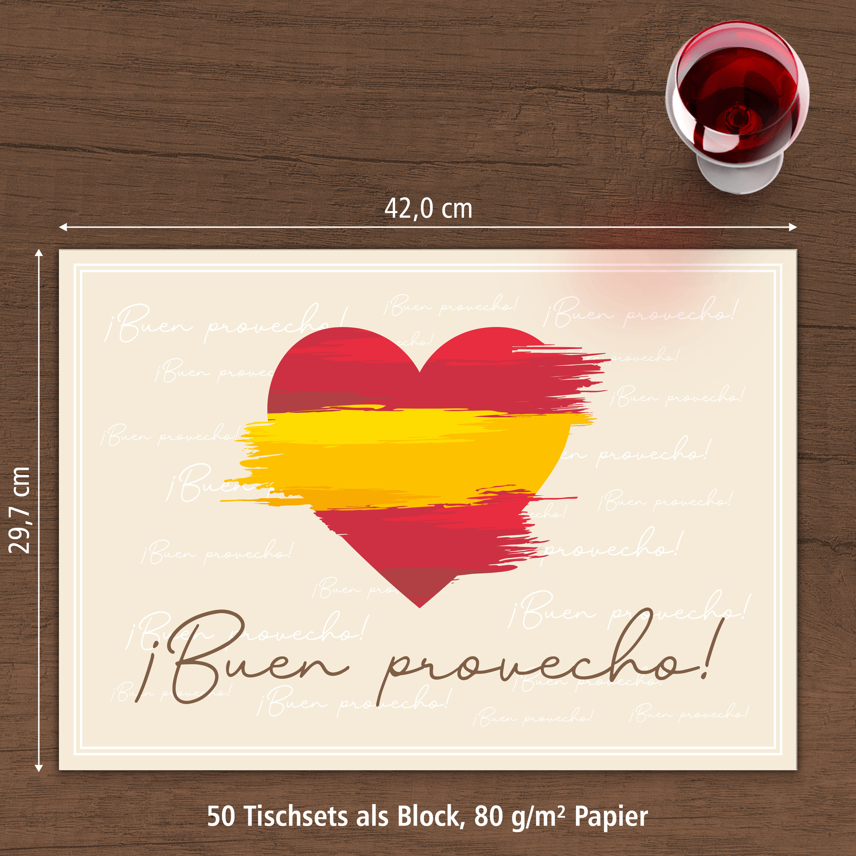 itenga Tischset SPANIEN 50 Blatt Papier DIN A3