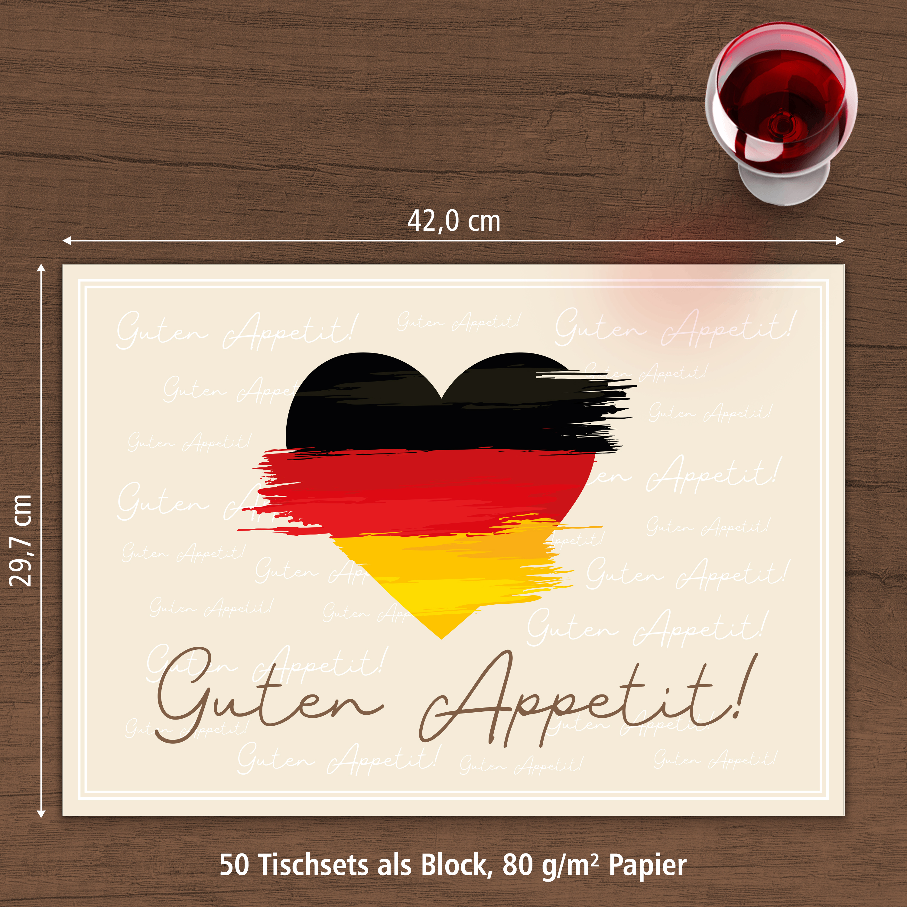 itenga Tischset DEUTSCHLAND 50 Blatt Papier DIN A3