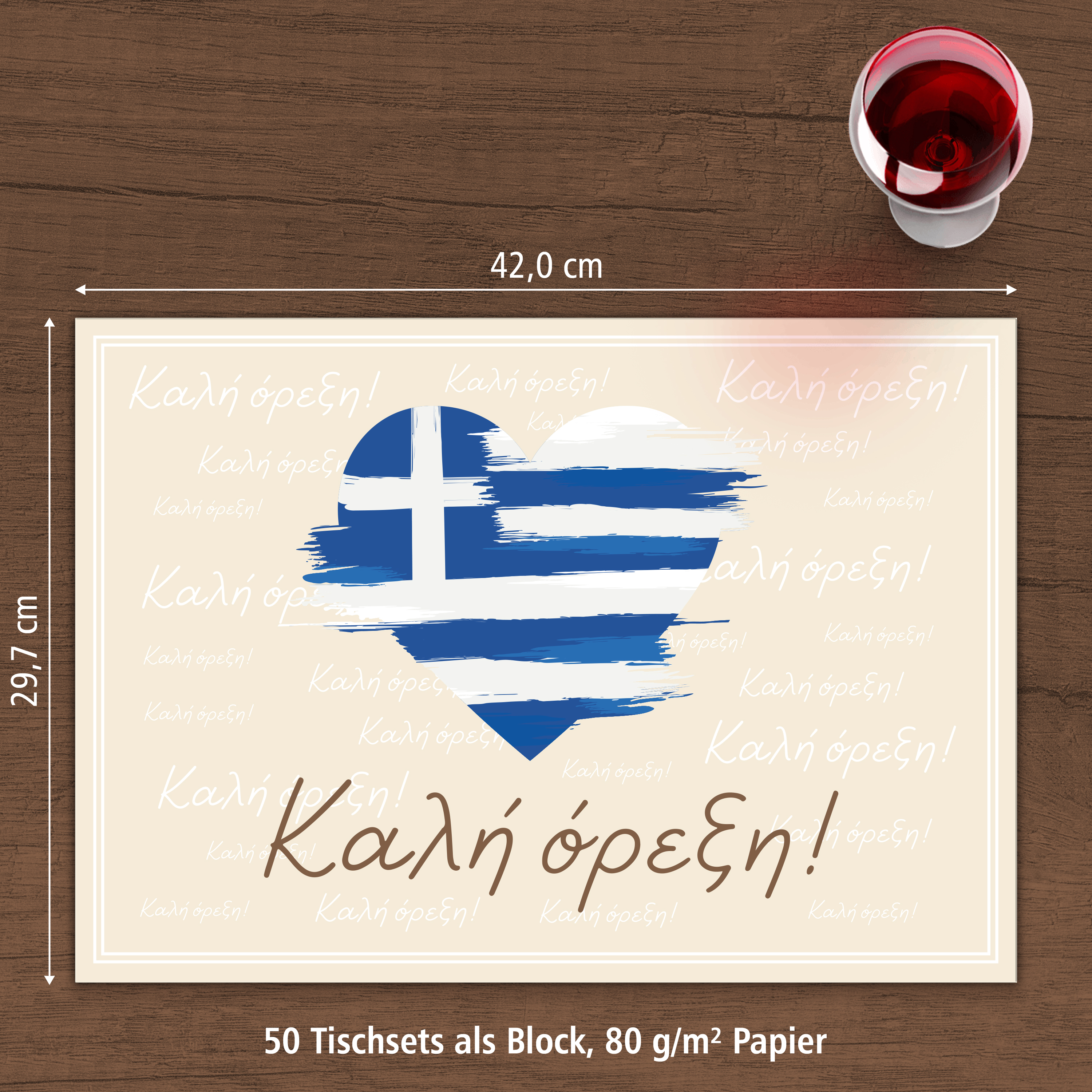 itenga Tischset GRIECHENLAND 50 Blatt Papier DIN A3
