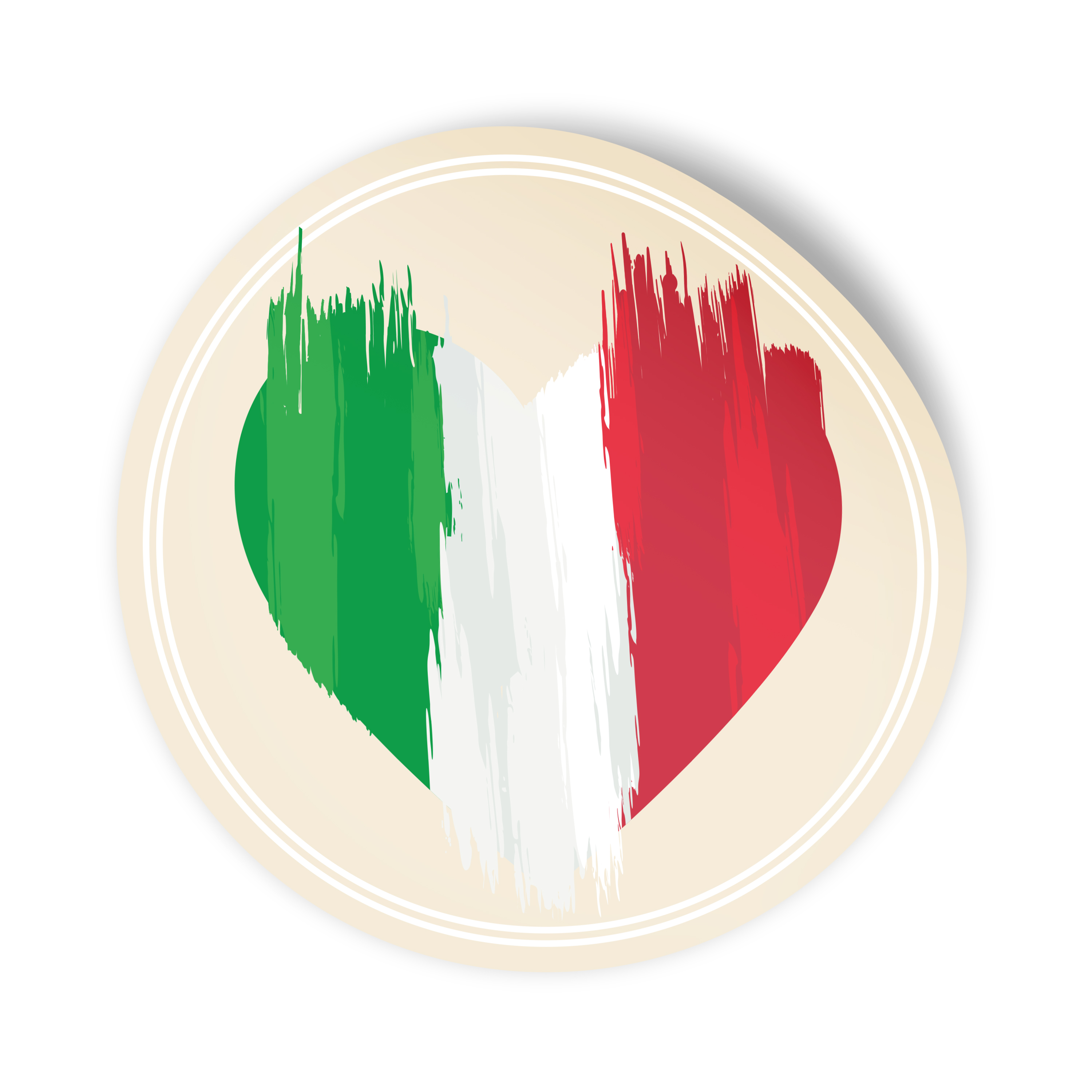 itenga 24x Sticker ITALIEN rund � � 4 cm | Aufkleber im...