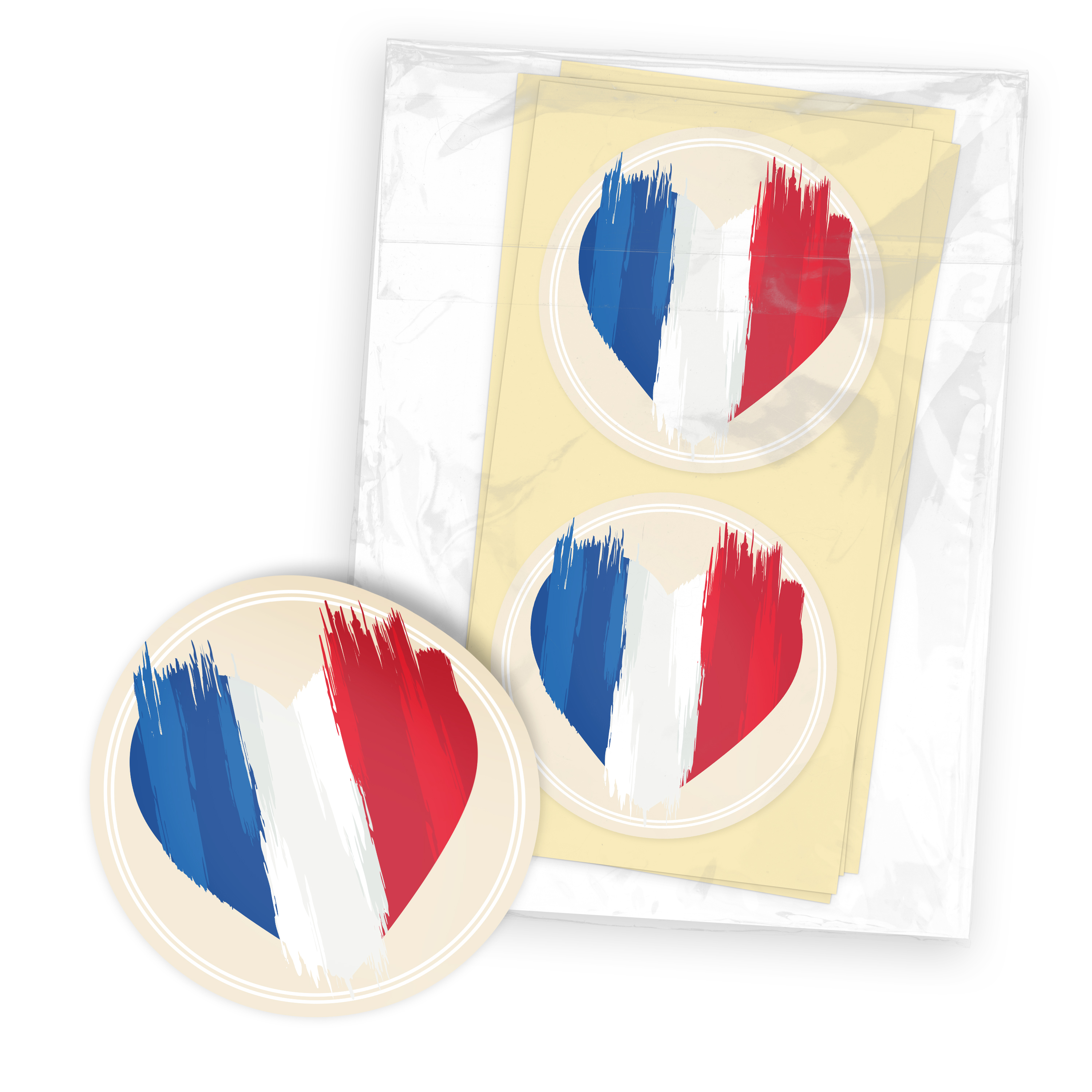 itenga 24x Sticker FRANKREICH und � � 4 cm | Aufkleber ...