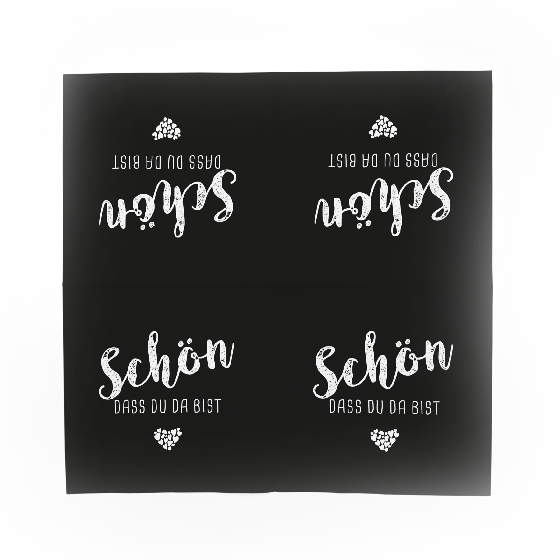 itenga 20x Serviette Sch�n dass du da bist - SCHWARZ