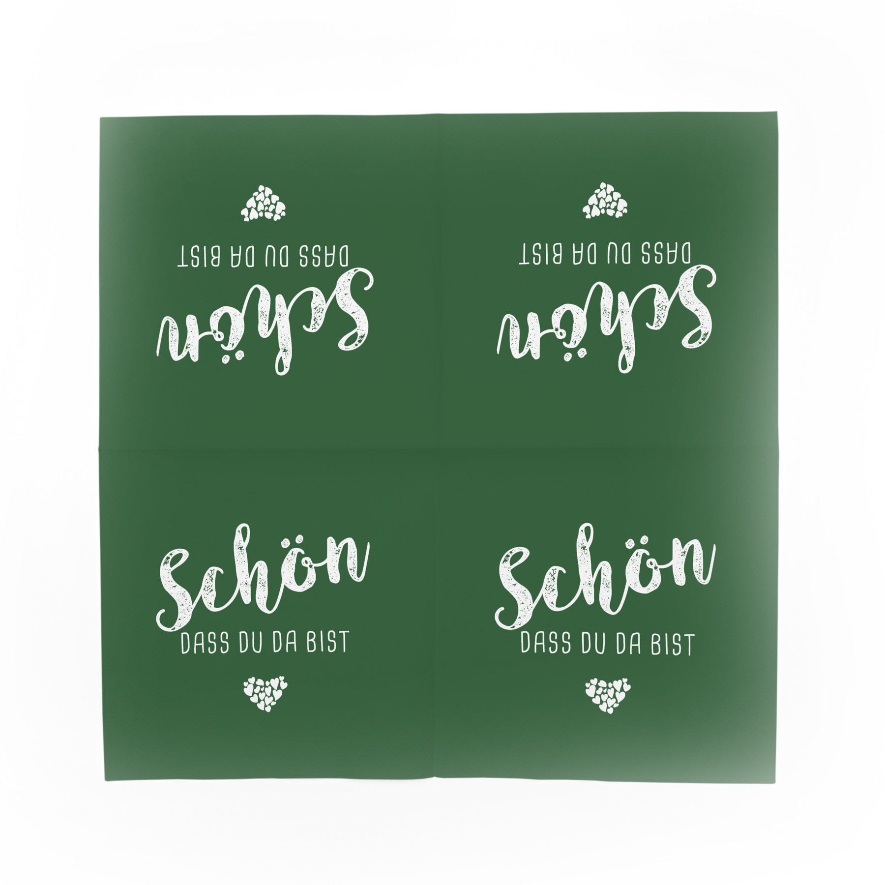 itenga 20x Serviette Sch�n dass du da bist - DUNKELGR�N