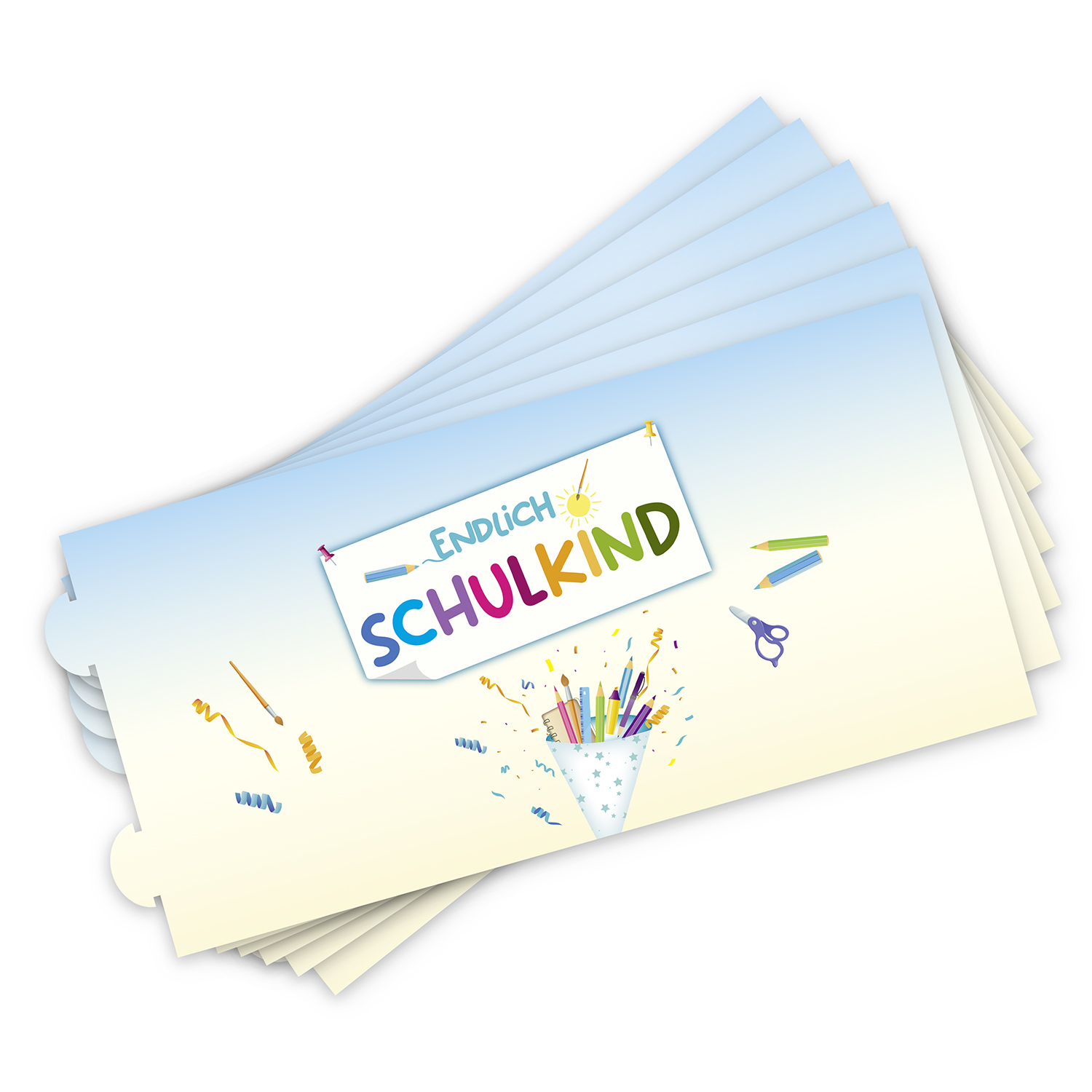 itenga 6x Windlicht Endlich Schulkind