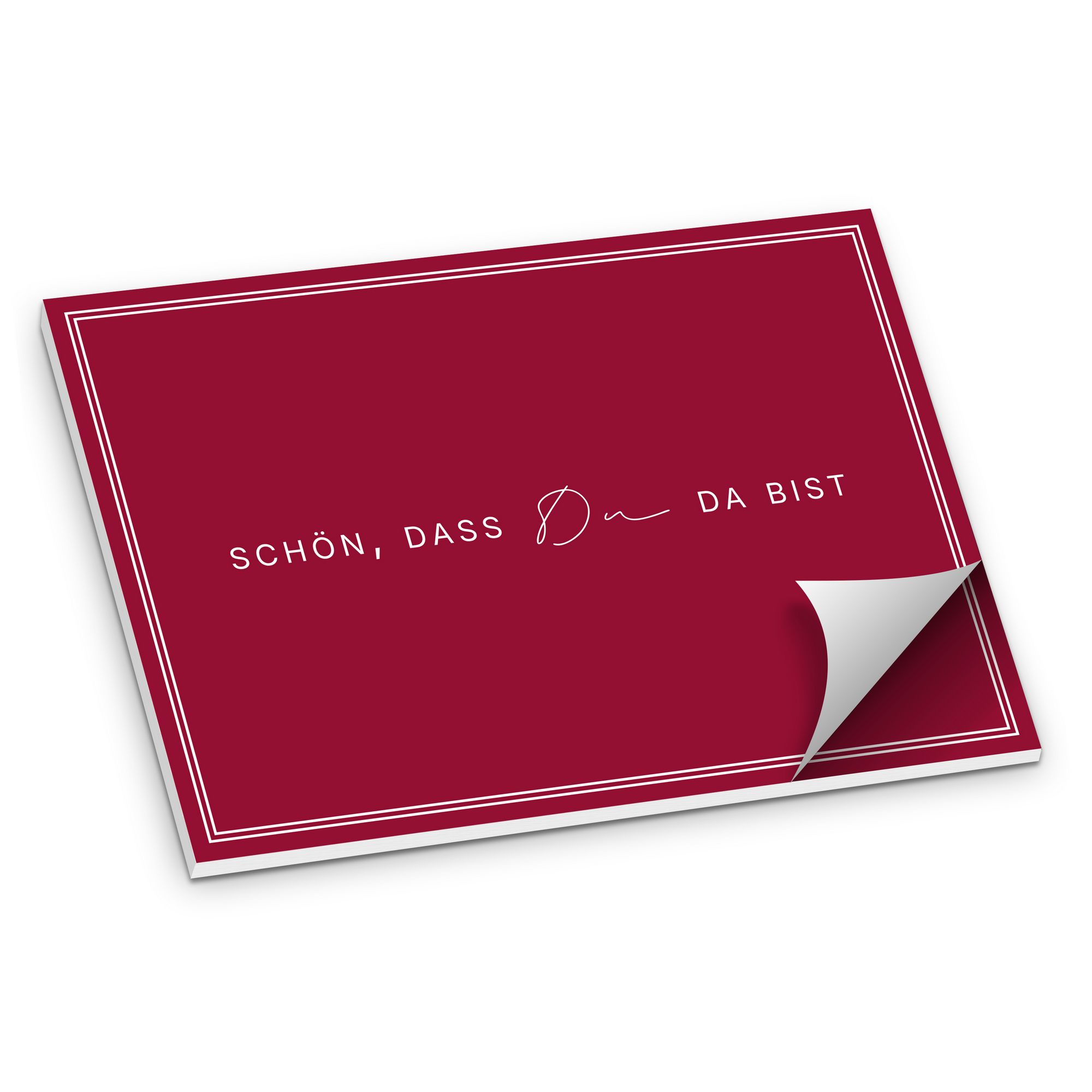 ITENGA Tischset A3 Sch�n dass du da bist V3 bordeaux rot