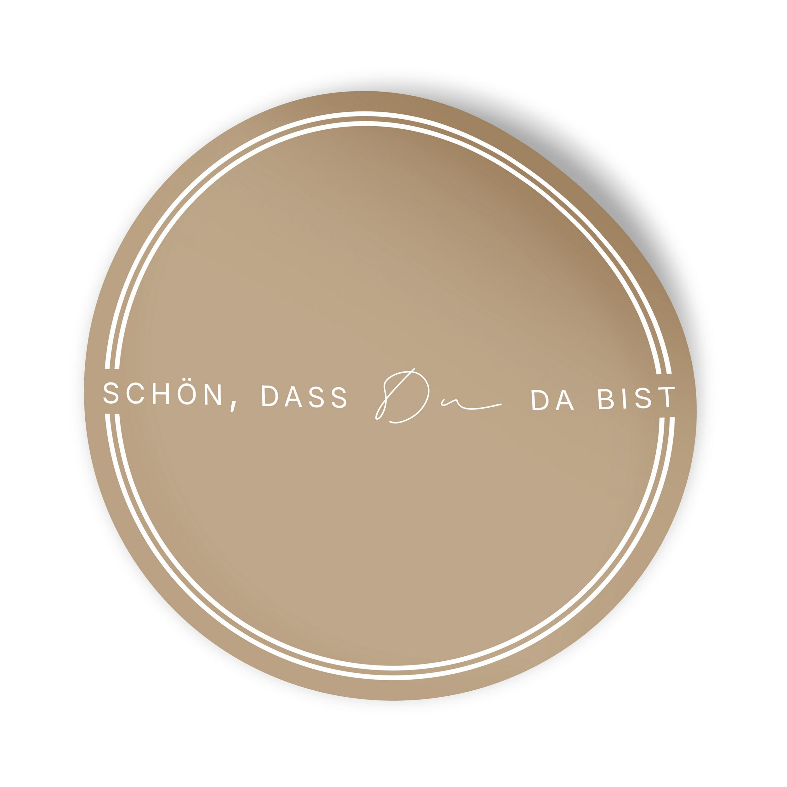 ITENGA 24x Aufkleber Sticker 4cm rund Sch�n dass du da b...