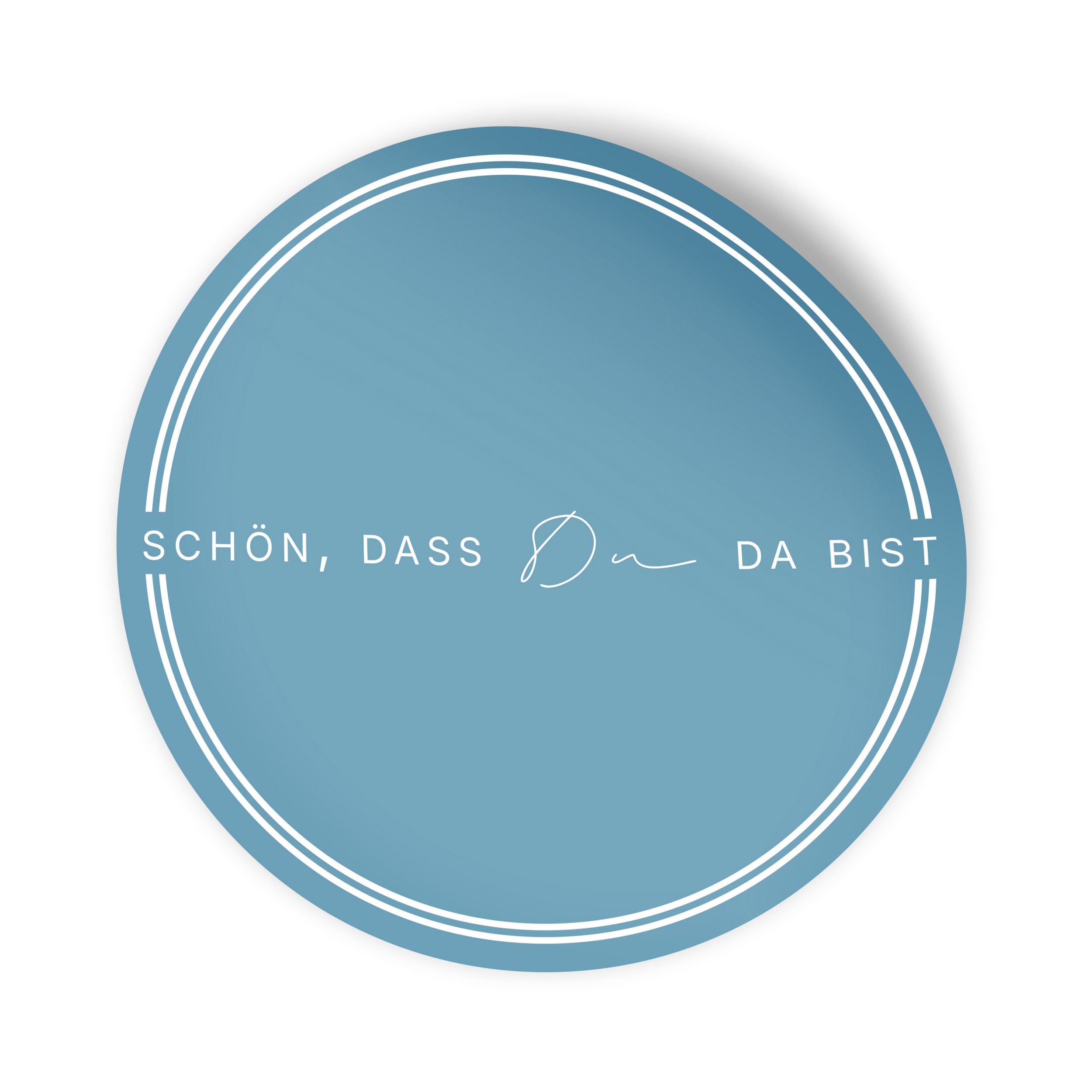 ITENGA 24x Aufkleber Sticker 4cm rund Sch�n dass du da b...